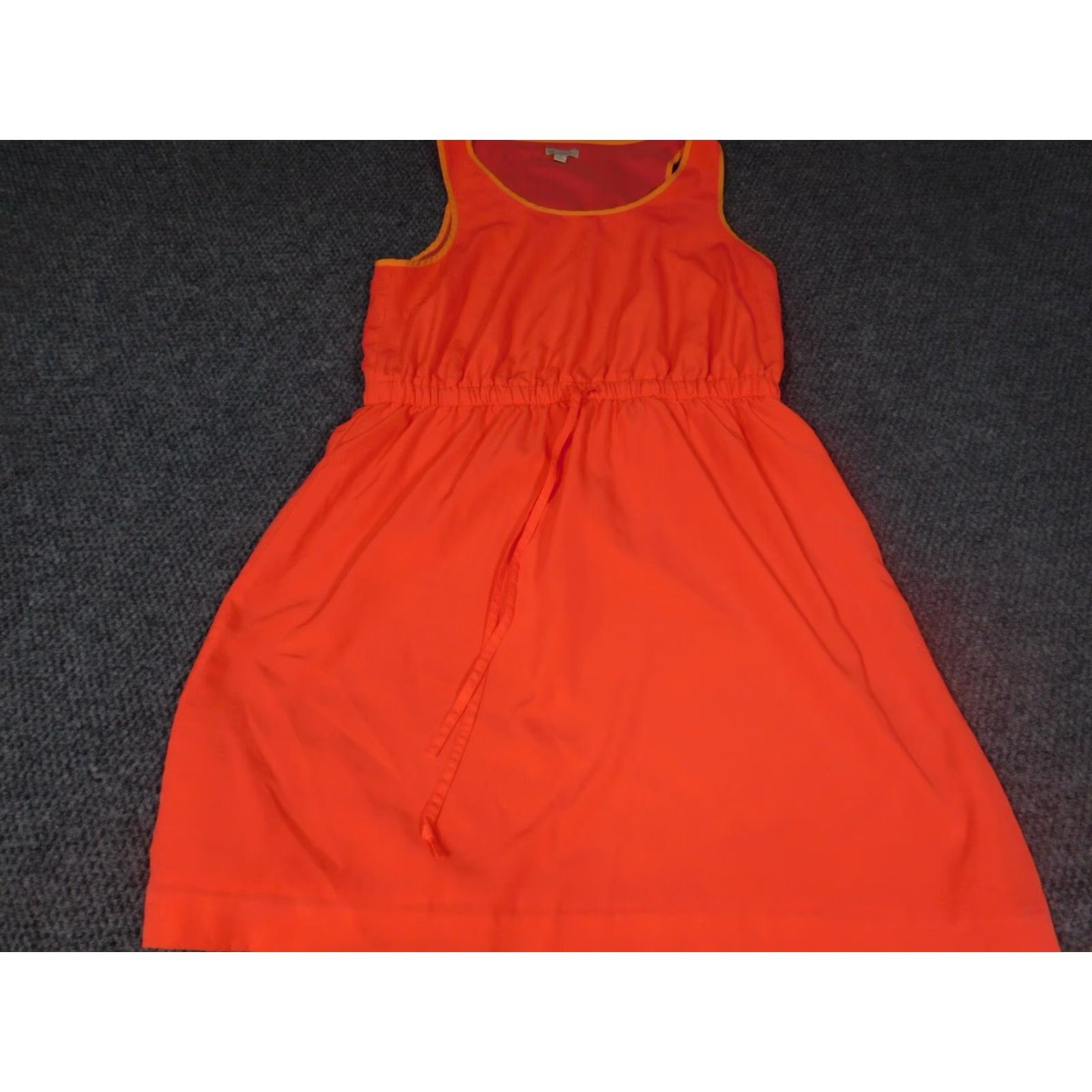 Gap Gap Sundress Dress Womens M Orange A-line Sleeveless Dolman Ruffle Lined Polyester Rayon Long Casual Business 60s? 0 Size M / US 6-8 / IT 42-44 - 2 Thumbnail