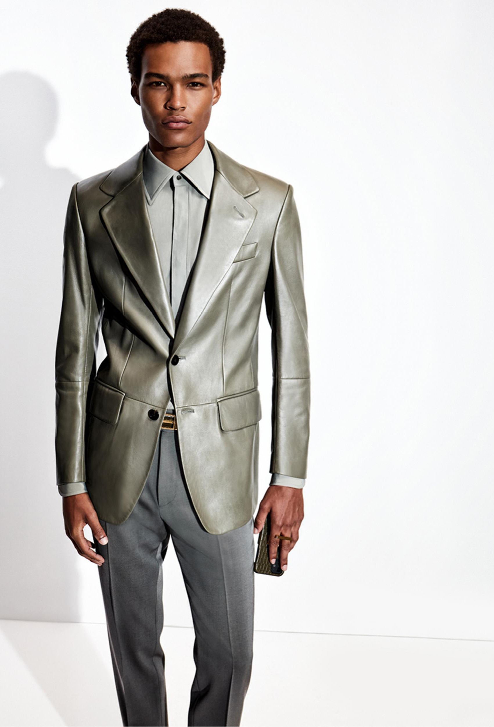 image of Tom Ford O1Loc1C0124 Tfl803 Blazer In Gray in Grey, Men's (Size Large)