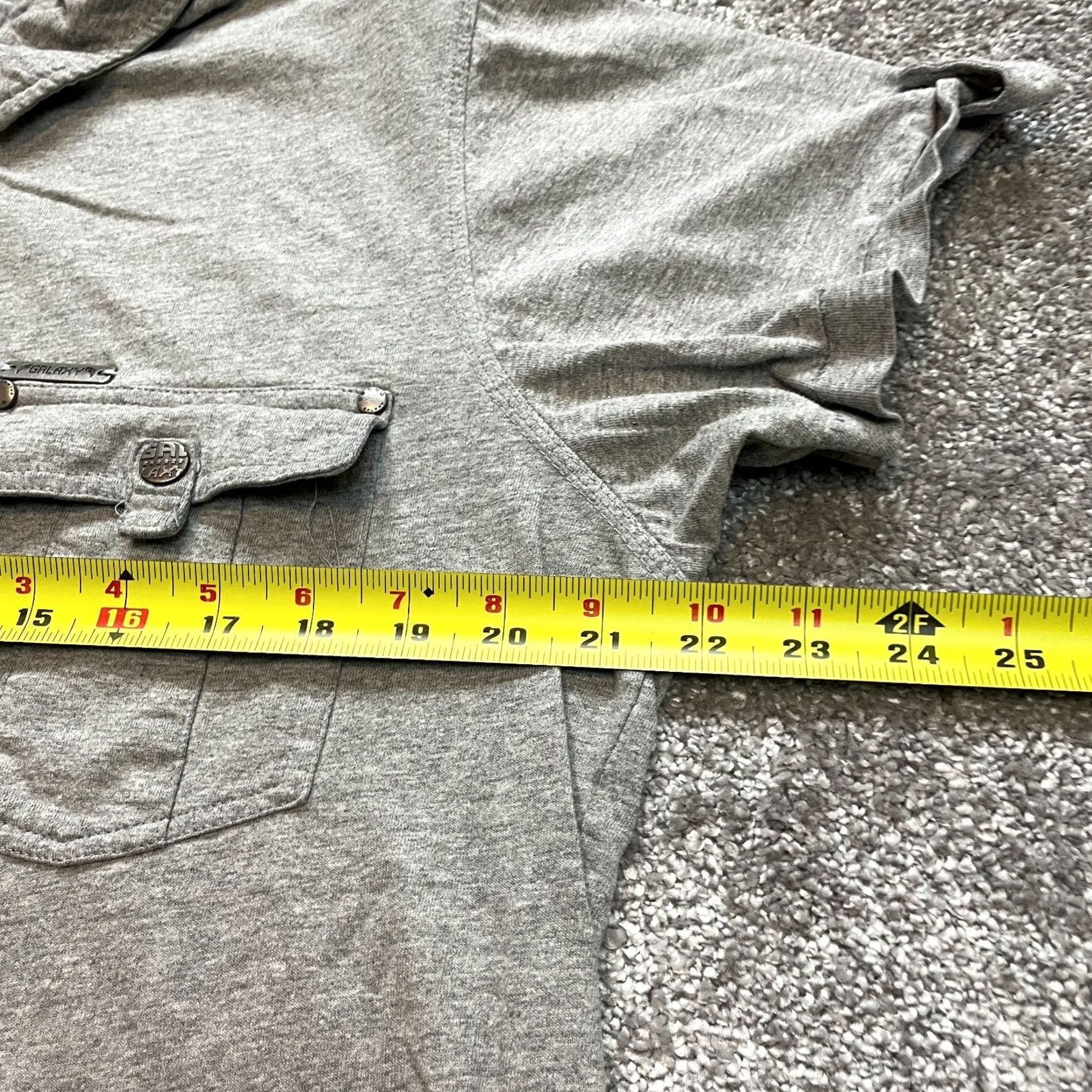 Vintage Galaxy Polo Shirt Mens Small Gray Relaxed Double Pocket Collared Golf Rugby Top Size US S / EU 44-46 / 1 - 6 Thumbnail