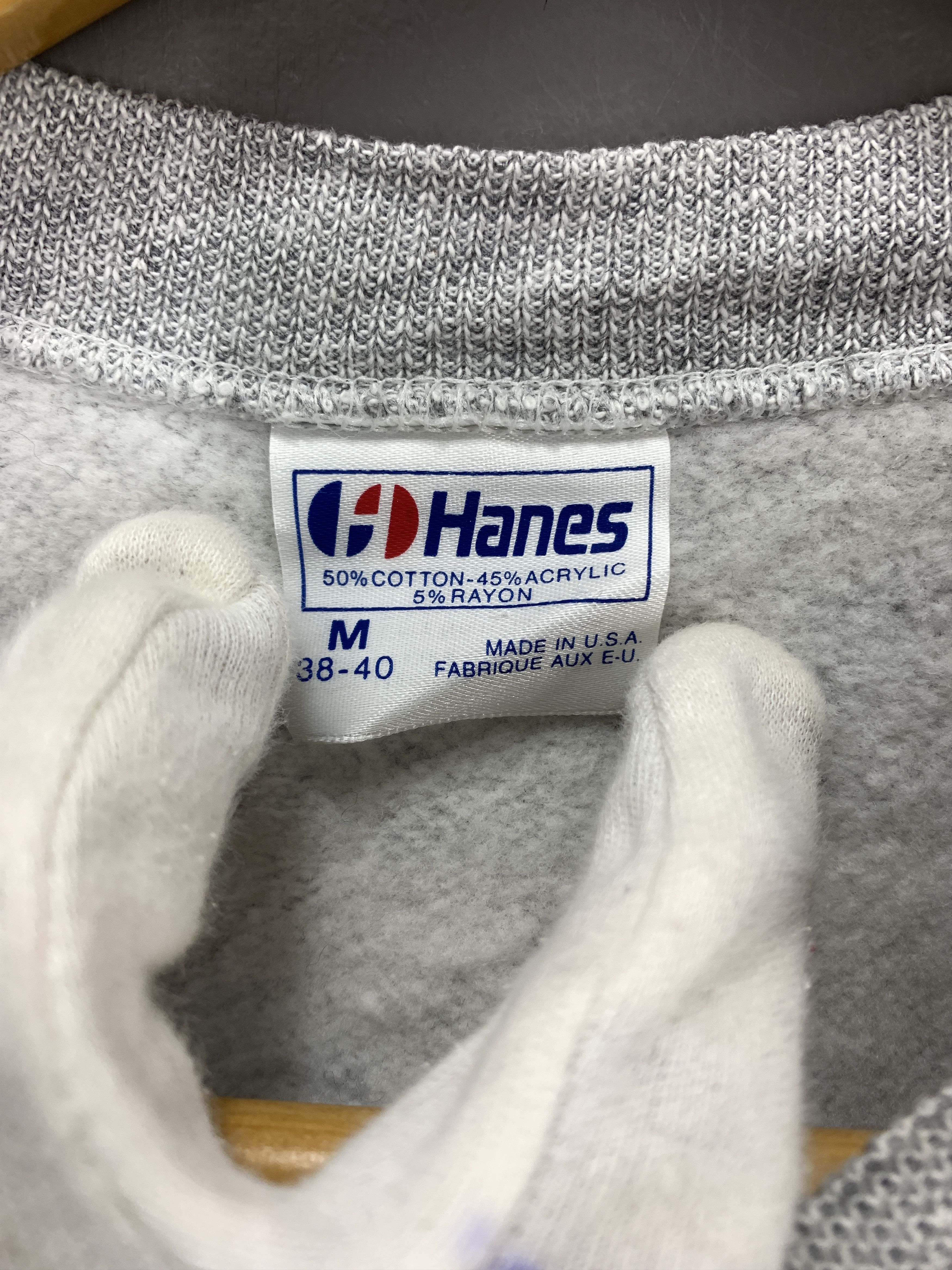 Hanes 90s Vintage HANES Rayon Plain Sweatshirt #2215/21 Size US S / EU 44-46 / 1 - 3 Thumbnail