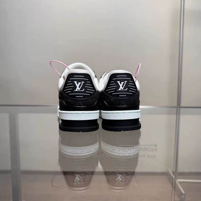 Louis Vuitton Louis Vuitton Trainer Black and White Denim shoes Size US 6 / IT 36 - 4 Thumbnail