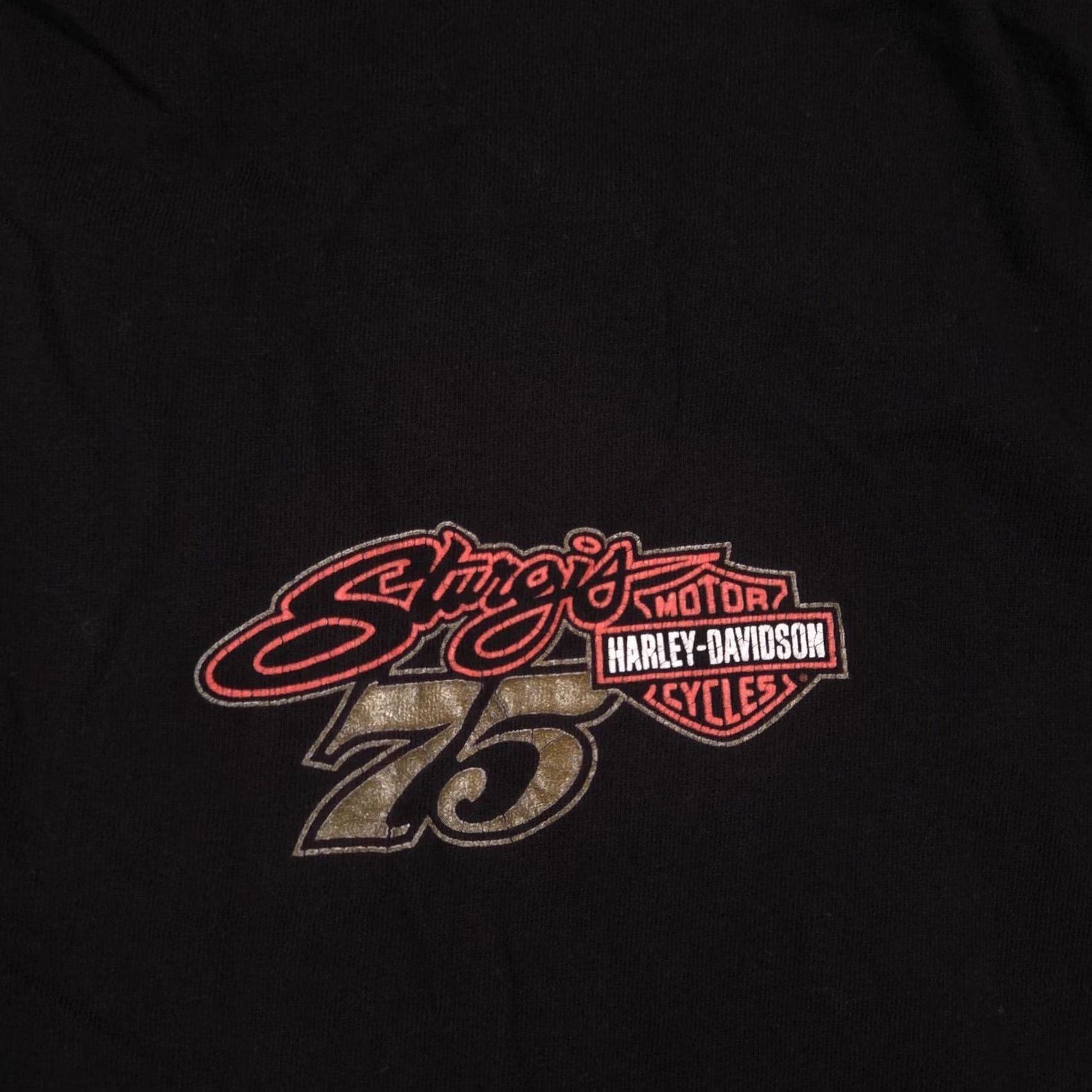 Harley Davidson Harley-Davidson Shirt Mens XL Black Sturgis 75th Anniversary Graphic Tee Tagless Size US XL / EU 56 / 4 - 4 Thumbnail