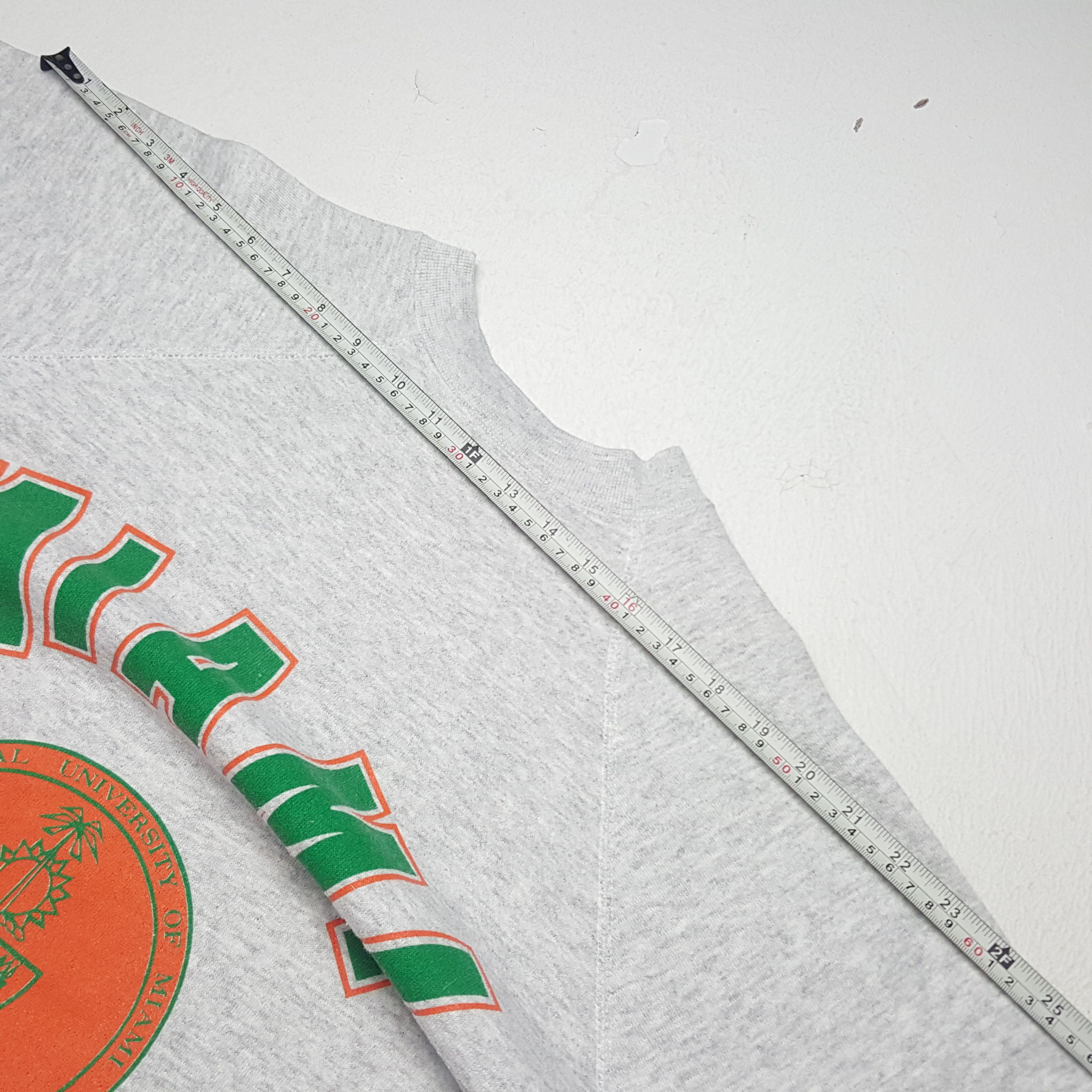 Vintage Vintage University of MIAMI Center Design Sweatshirts Size US XL / EU 56 / 4 - 9 Thumbnail