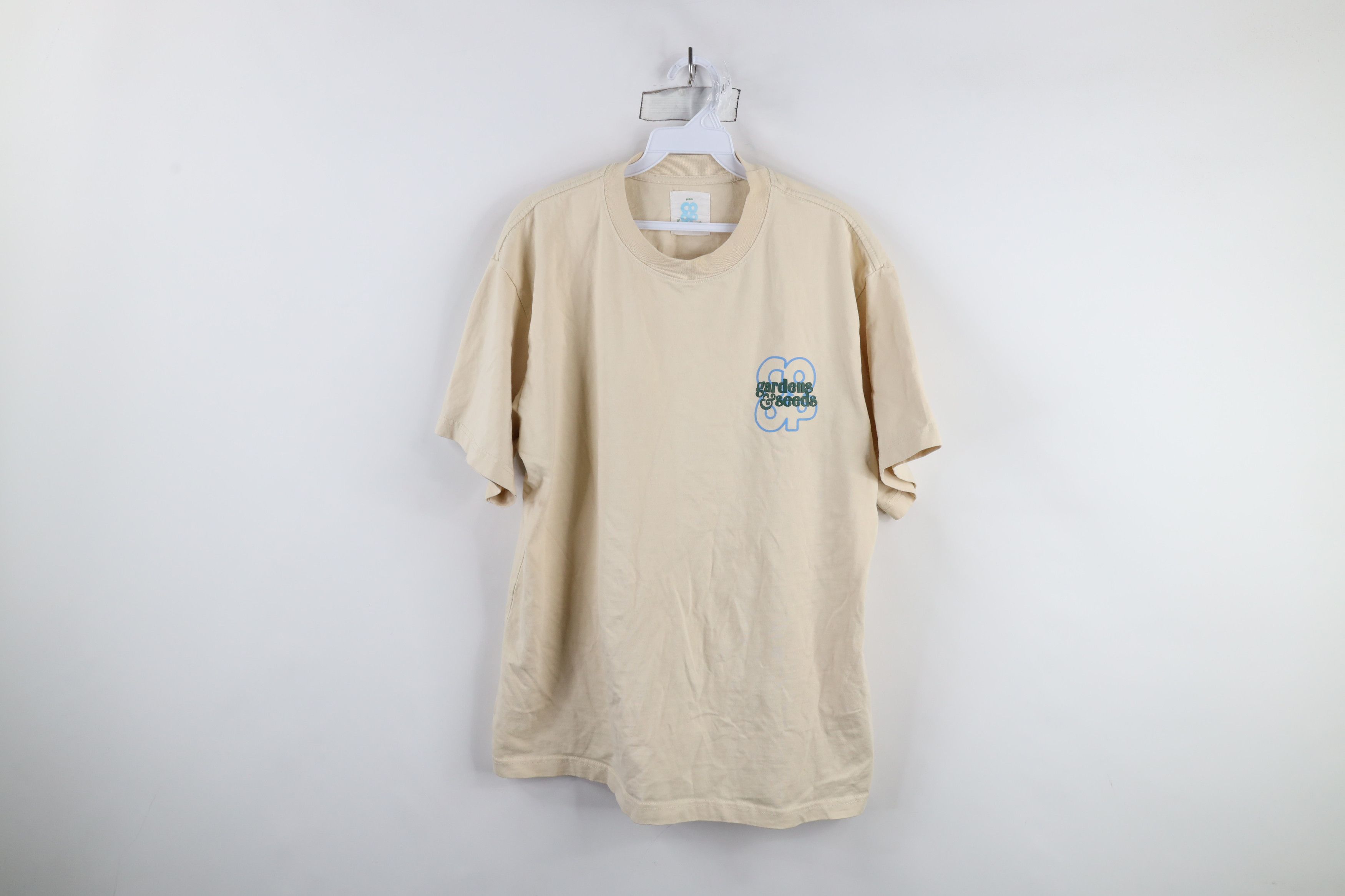 Vintage Y2K Streetwear Gardens & Seeds COOP T-Shirt Beige Cotton Size US L / EU 52-54 / 3 - 1 Thumbnail