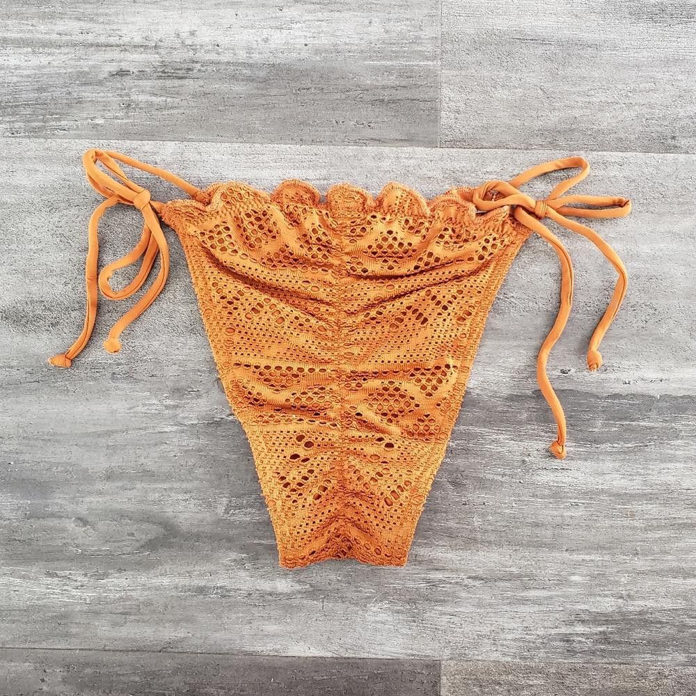 Asos Burnt Orange Detailed ASOS Bikini Bottoms Size ONE SIZE - 2 Thumbnail