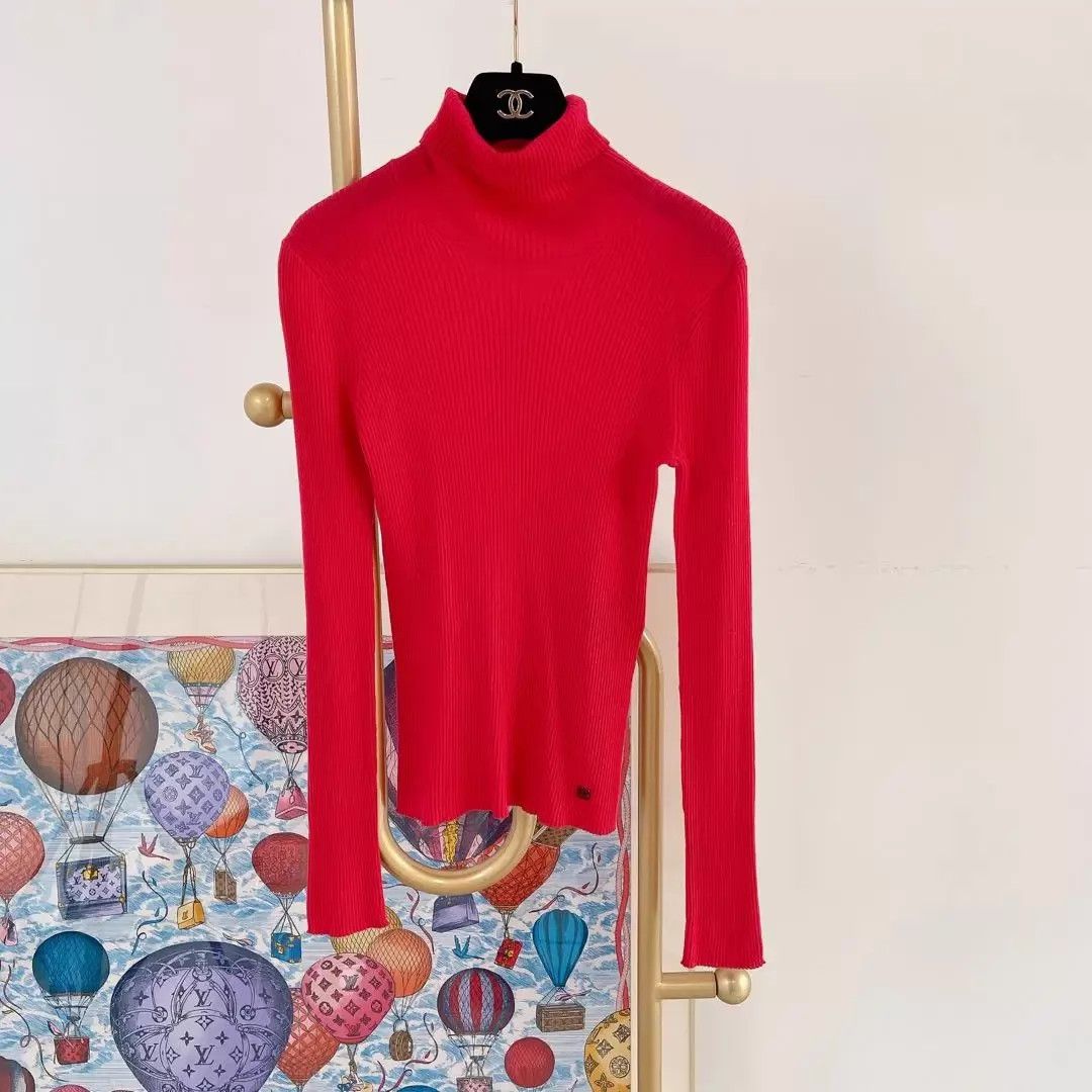 Balenciaga Balenciaga watermelon red knit turtleneck top 36 Size XS / US 0-2 / IT 36-38 - 1 Thumbnail