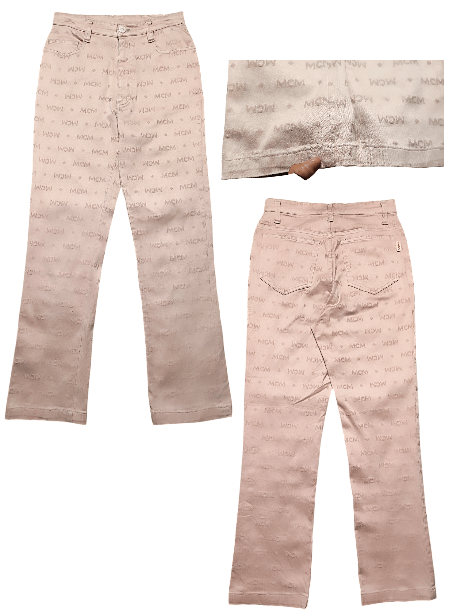 Jean × MCM MCM Jeans Rose Gold Fully Monogram Size 24" / US 00 / IT 34 - 1 Thumbnail