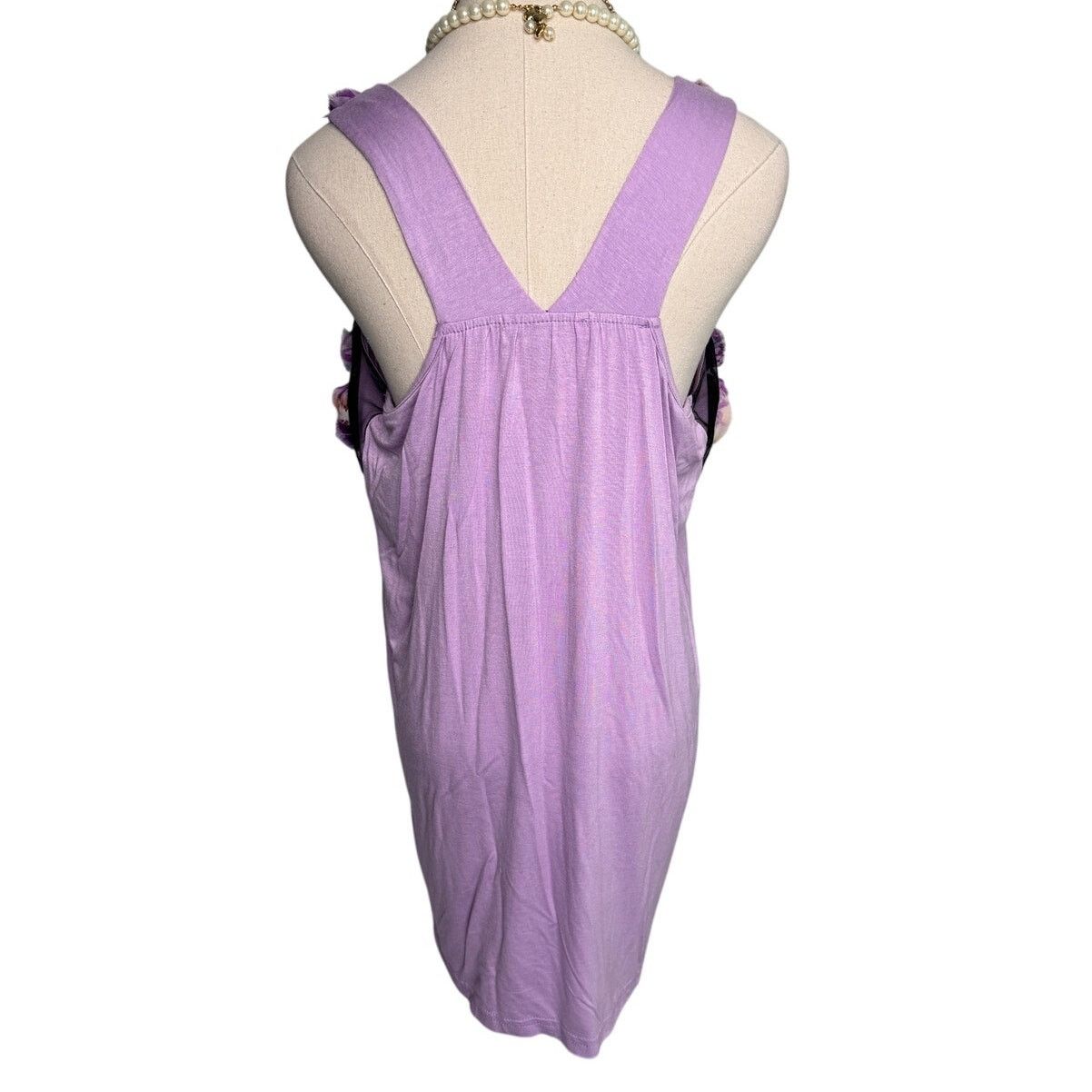 Vintage Y2K rosette long line tank top tunic purple size medium M Size M / US 6-8 / IT 42-44 - 4 Thumbnail