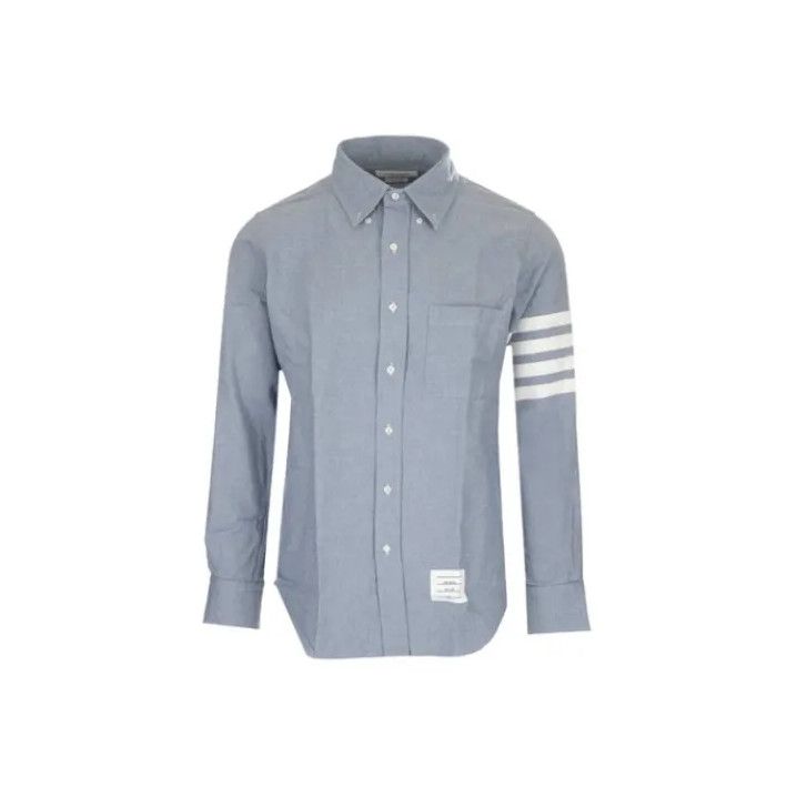 Thom Browne Thom Browne Classic Long Sleeve Button-Up Shirt Size US M / EU 48-50 / 2 - 1 Thumbnail