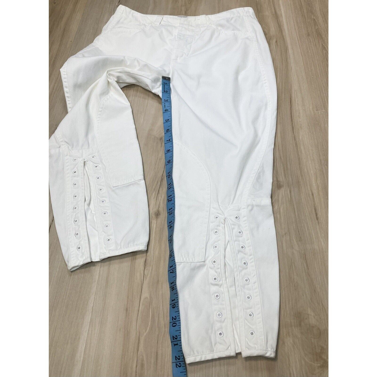 Balenciaga BALENCIAGA Women’s 6 US /36 EU Pants Crop White Y2K Vintage Size 28" / US 6 / IT 42 - 12 Thumbnail