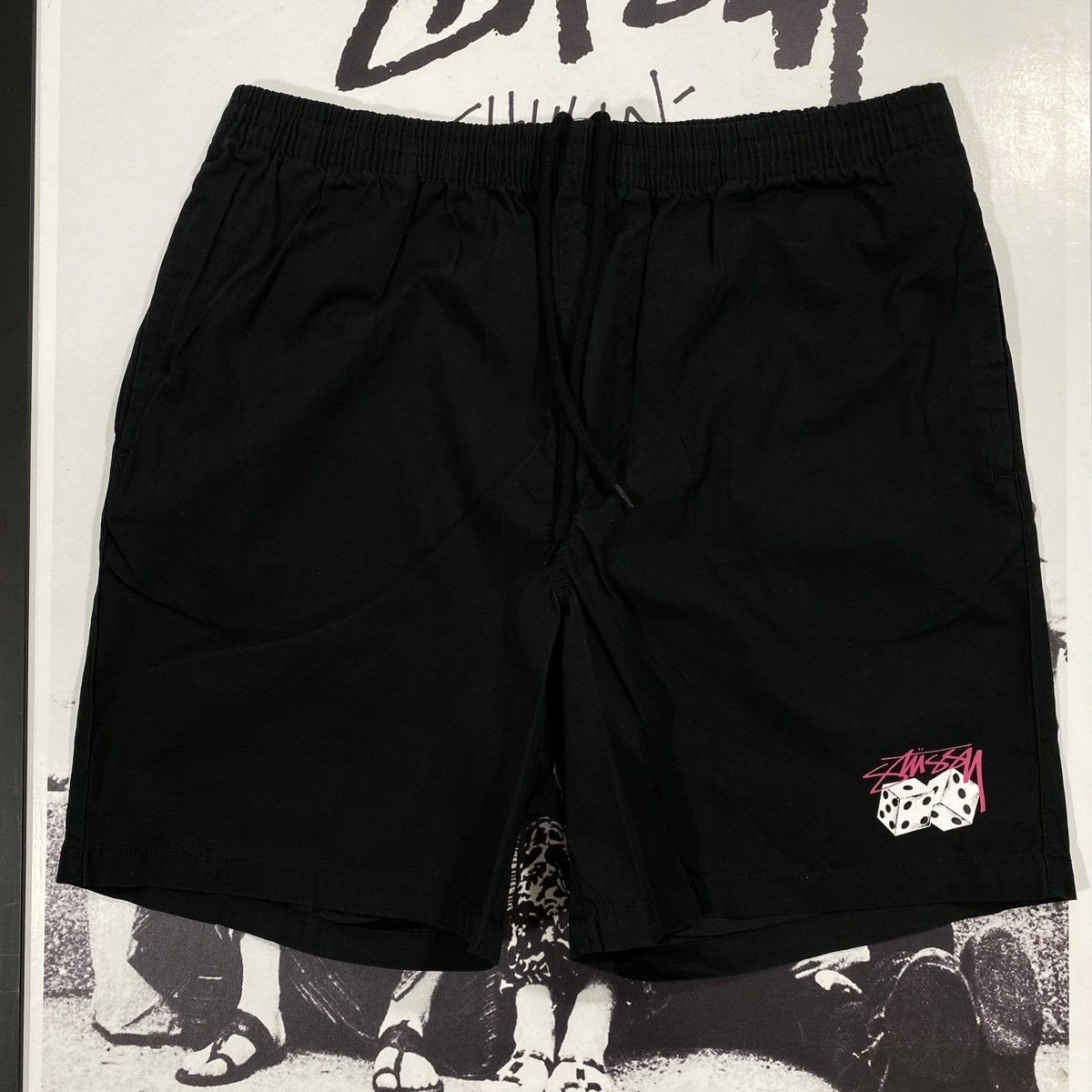 Stussy STUSSY BEACHSHORTS DICE - 32 BLACK | Grailed