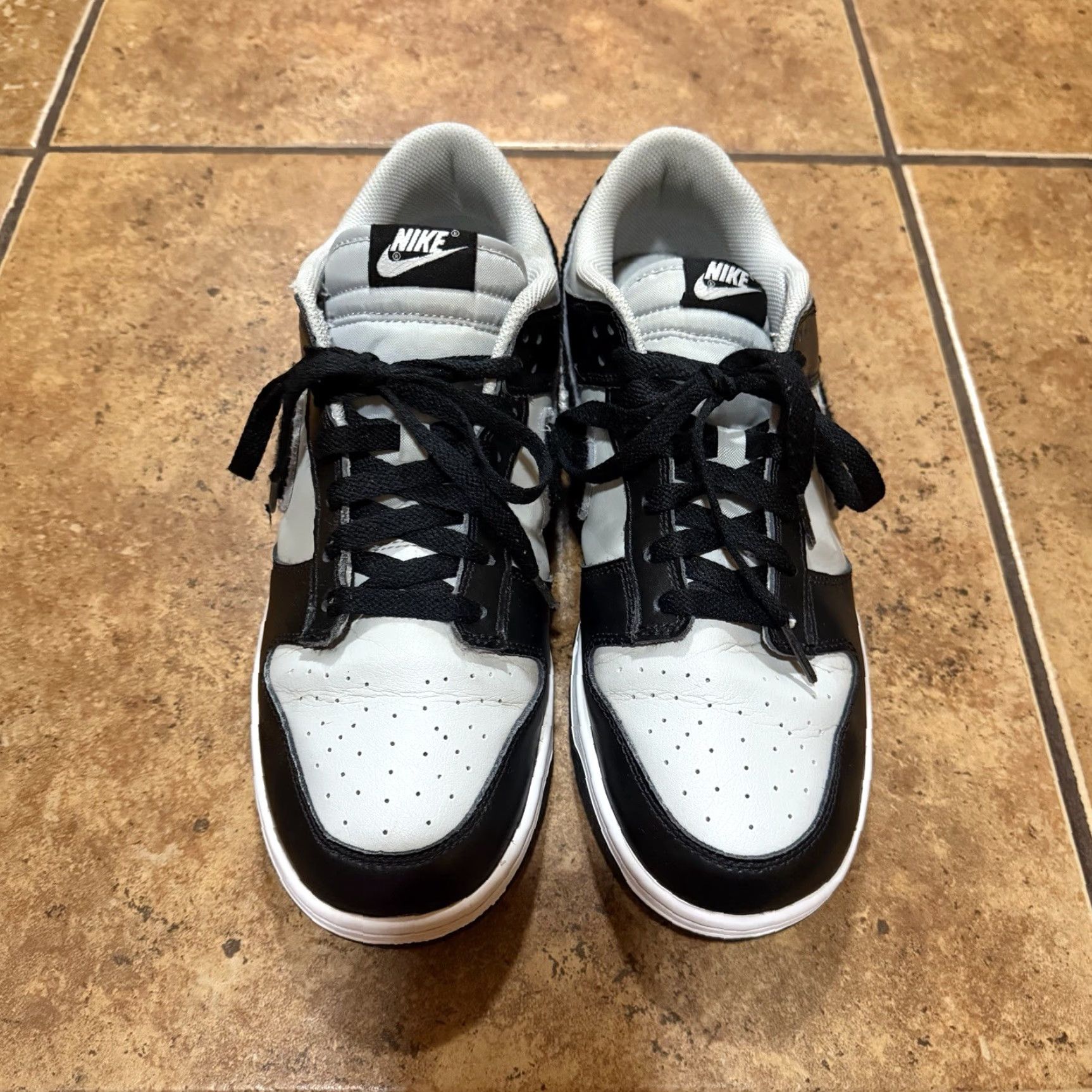 Nike Nike Dunk Low Chenille Black Swoosh Grey Fog Sz 11 Mens Low dq7683-001 Size US 11 / EU 44 - 3 Thumbnail