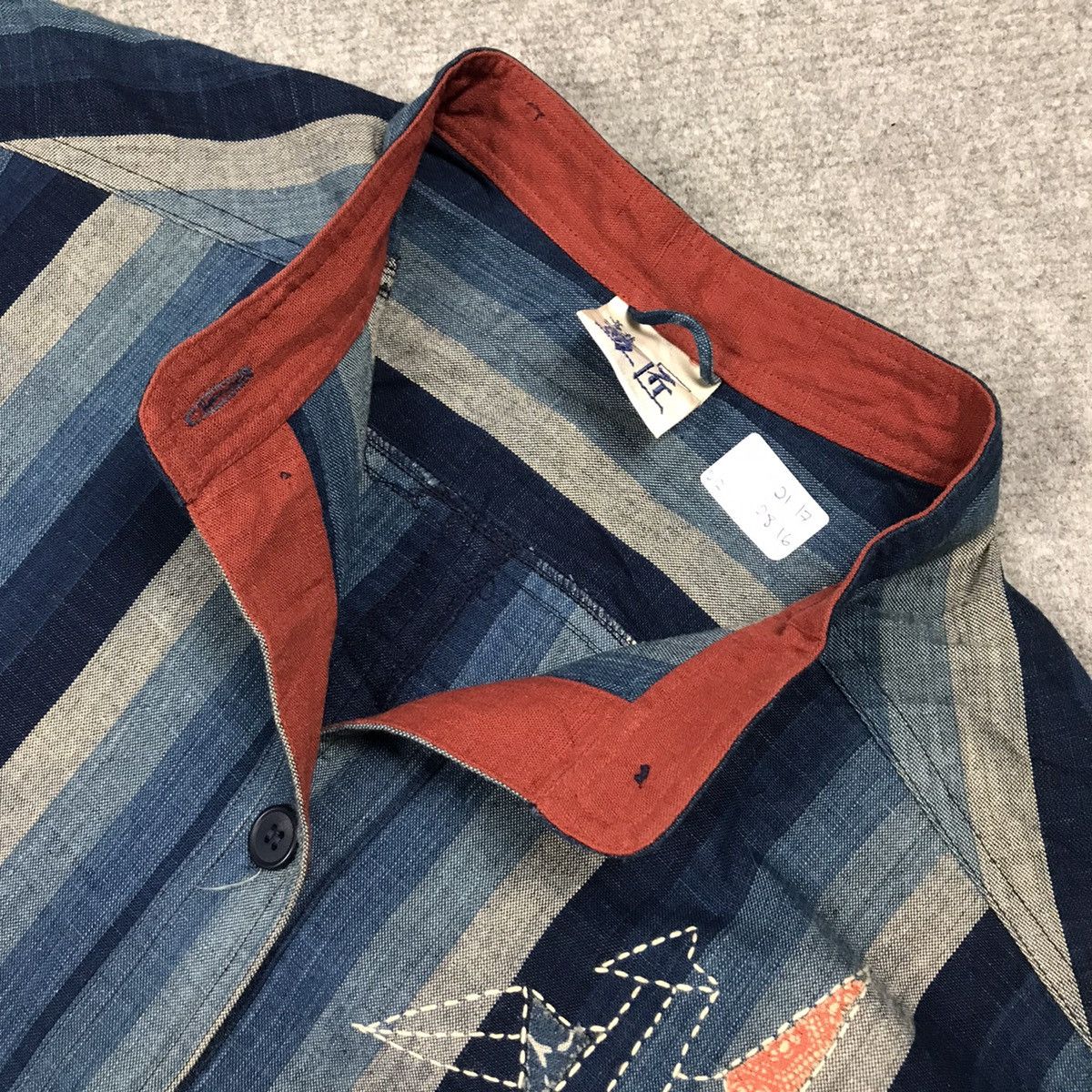 Indigo × Japanese Brand JAPAN INDIGO STRIPE DESIGN BUTTON JACKET Size US M / EU 48-50 / 2 - 11 Thumbnail