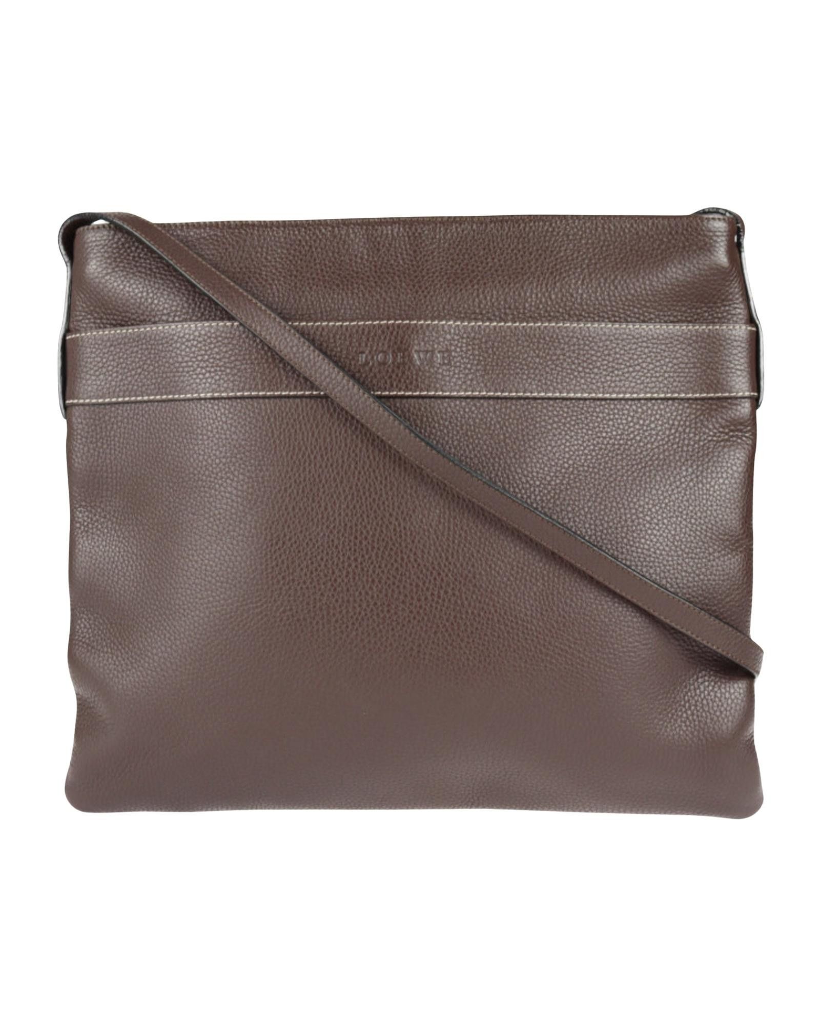 image of Loewe Leather Messenger Bag in Brown, Women's
