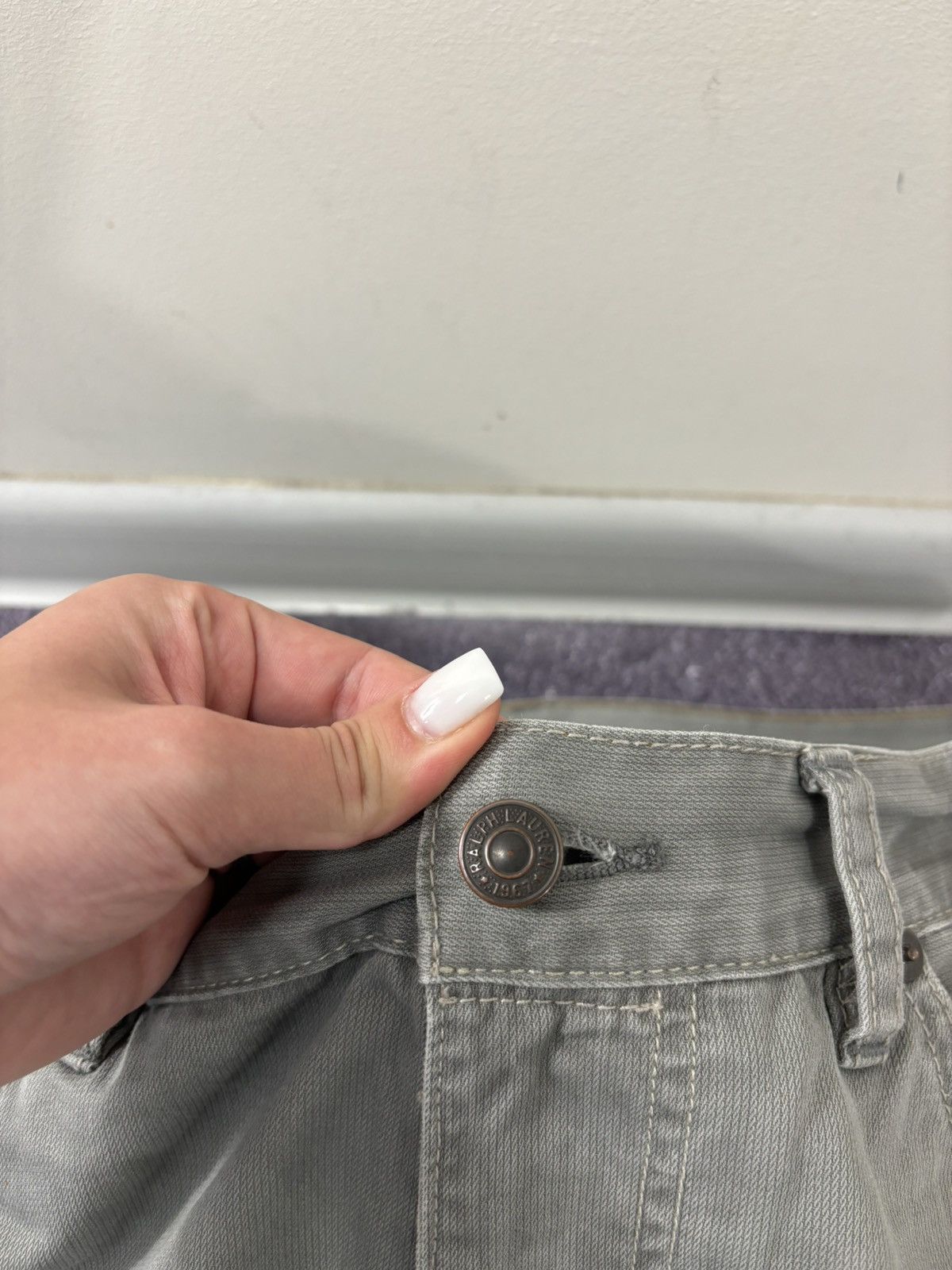 Polo Ralph Lauren Polo Ralph Lauren Men’s Gray Luxury Baggy Pants Jeans Size US 35 - 17 Thumbnail