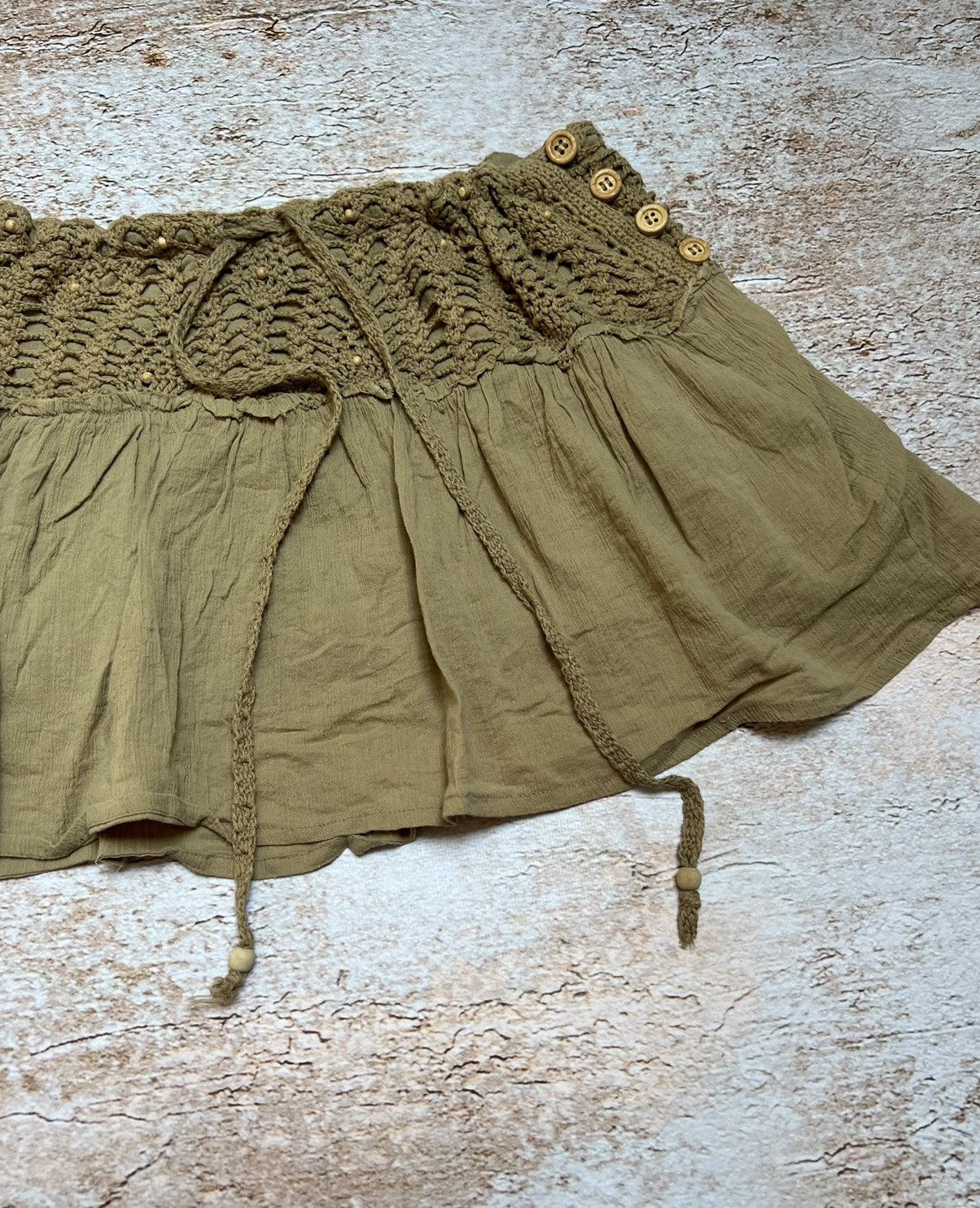 Vintage Vintage Japanese flare mini skirt Size 28" / US 6 / IT 42 - 2 Thumbnail
