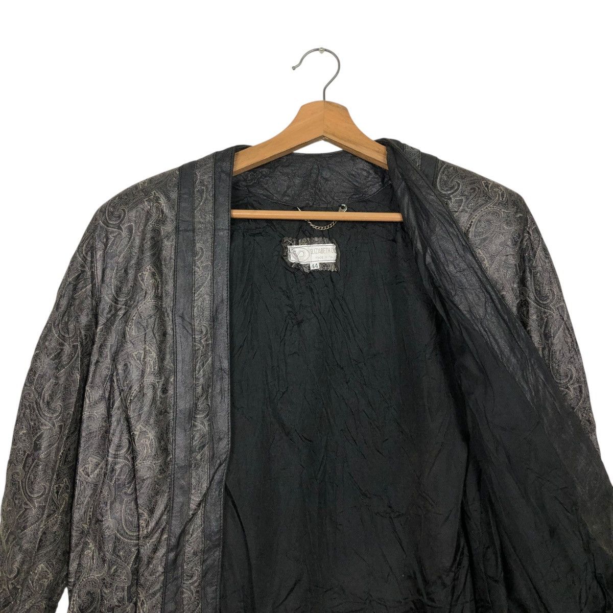 Vintage 🔥VINTAGE LEATHER JACKET BUTTONLESS ELIZABETH ITALY Size M / US 6-8 / IT 42-44 - 14 Thumbnail