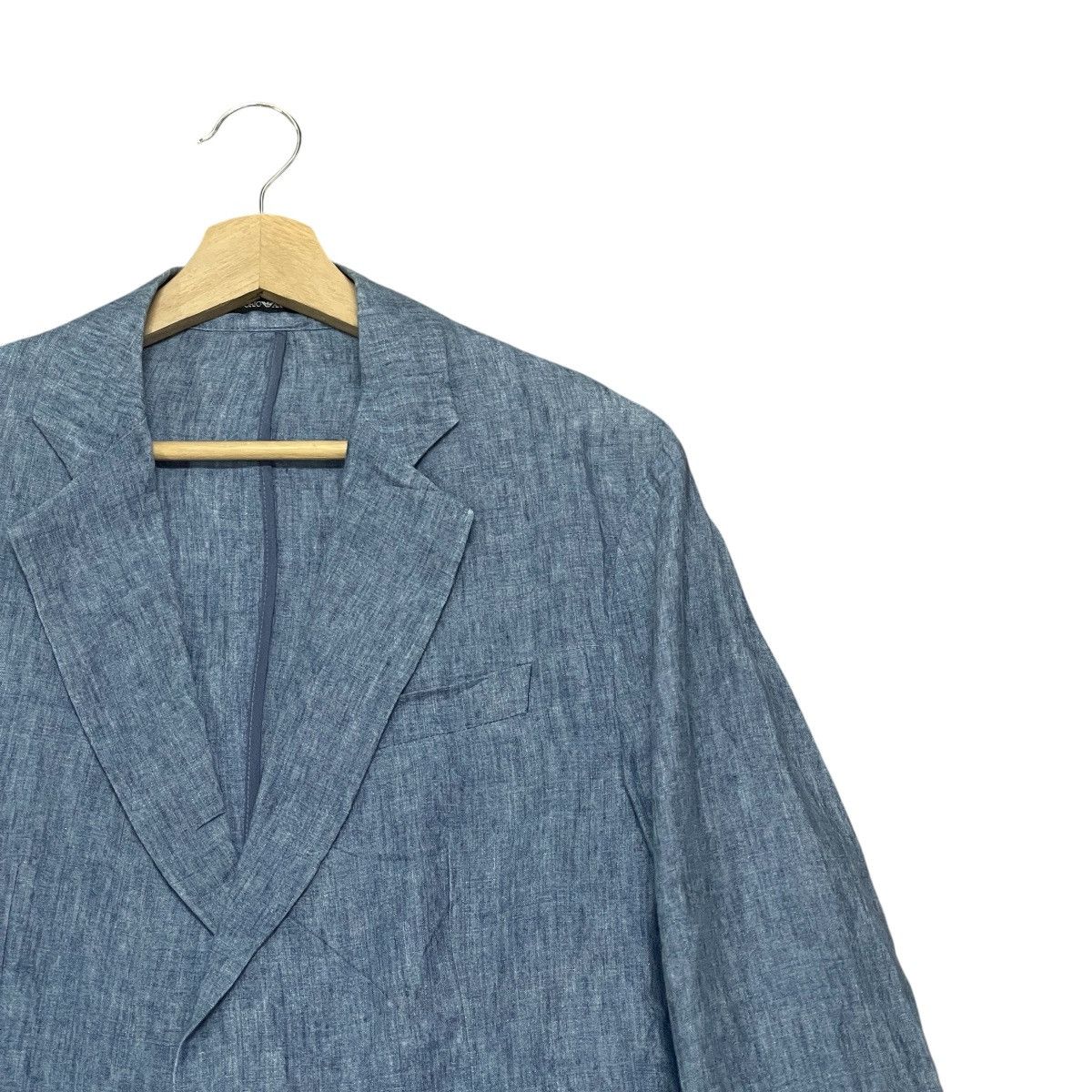 Emporio Armani Vintage Emporio Armani Linen Blazer Jacket — Made in Italy Size 46R - 2 Thumbnail