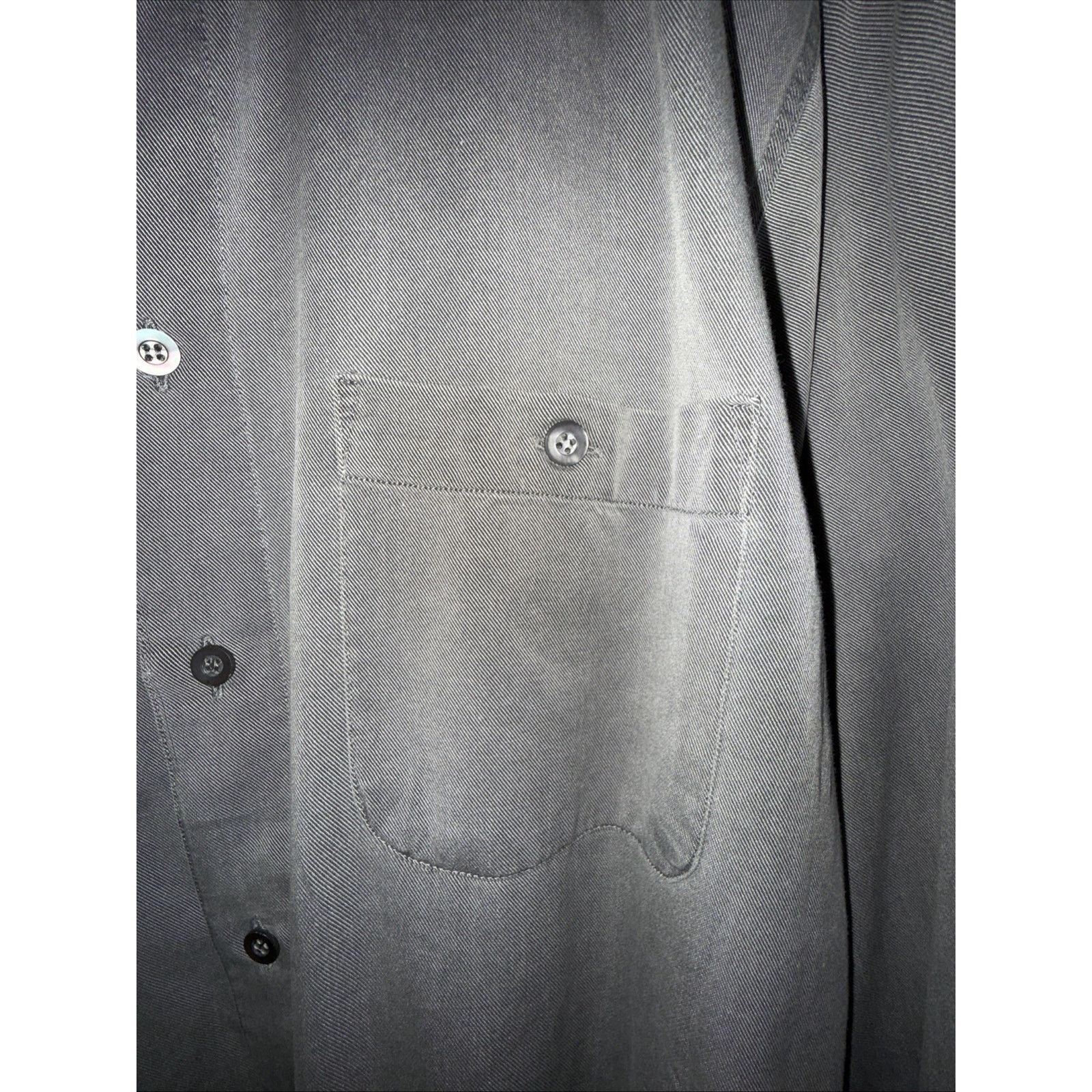 Ermenegildo Zegna Ermenegildo Zegna Sz L Shirt Gray Cotton Blend Made in Italy Size US L / EU 52-54 / 3 - 2 Thumbnail