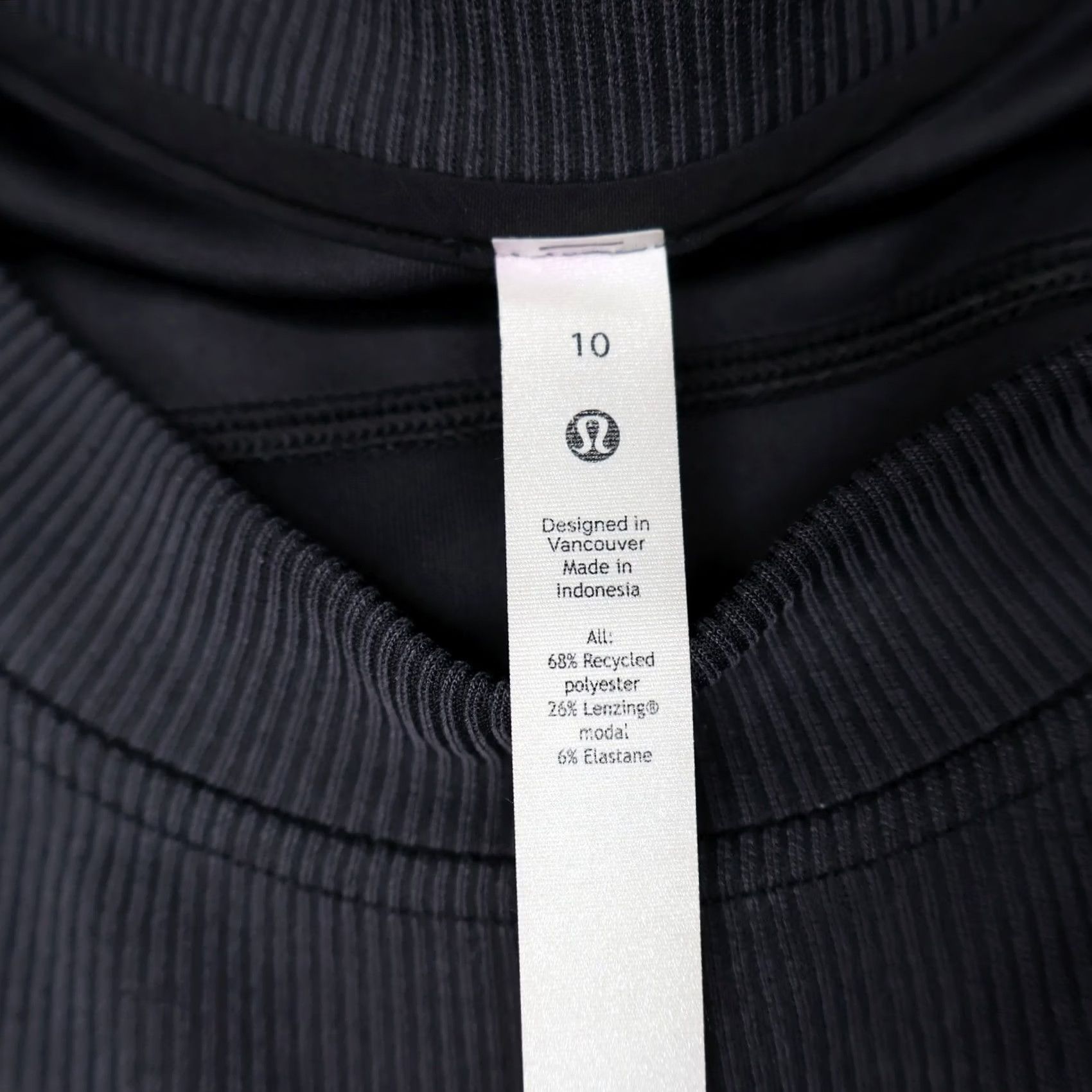 Lululemon Lululemon Sweatshirt Women 10 Black Perfectly Oversized Ribbed Crew Cropped Relaxed Fit Knit Sweatshirt Size L / US 10 / IT 46 - 5 Thumbnail