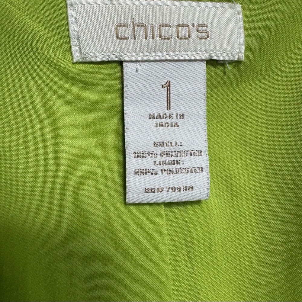 Chicos Chico's Luxe Lolyta Neon Green Jacket Size 1 US M Size M / US 6-8 / IT 42-44 - 7 Thumbnail