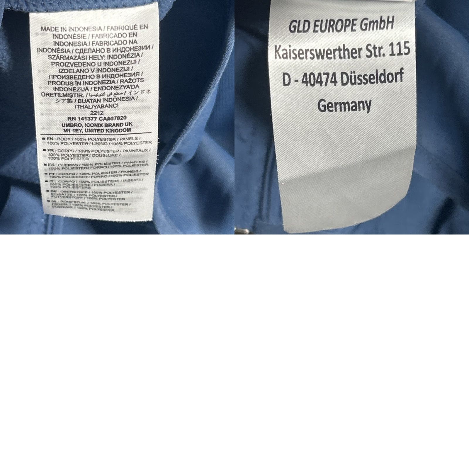 Umbro Umbro England Rugby Full Zip Long Sleeved Hoodie Training Top Mens L Blue Size US L / EU 52-54 / 3 - 8 Thumbnail