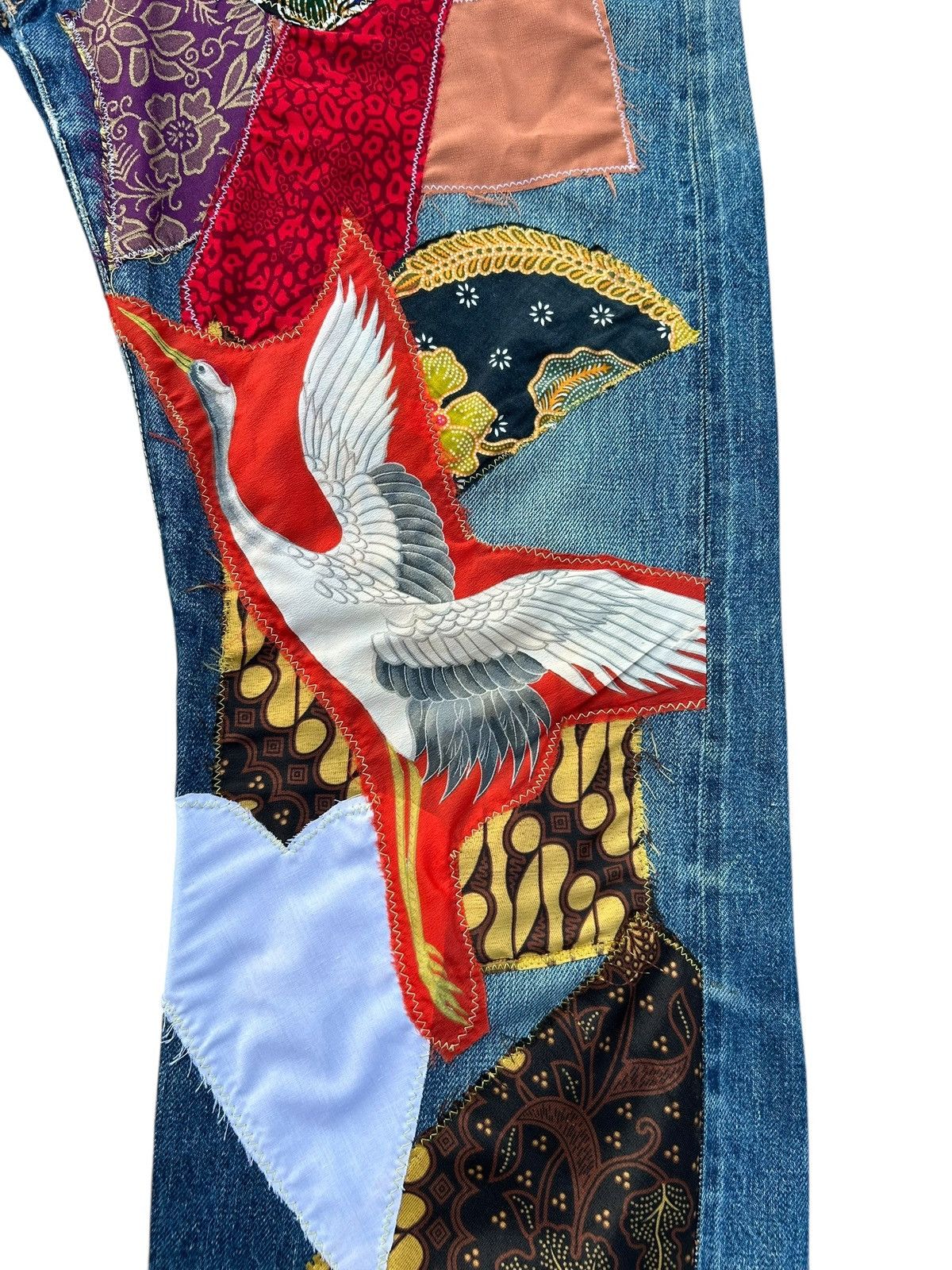 Kapital Kapital Selvedge Jeans Patchwork Hippies Rework Insane Denim Size US 31 - 4 Thumbnail