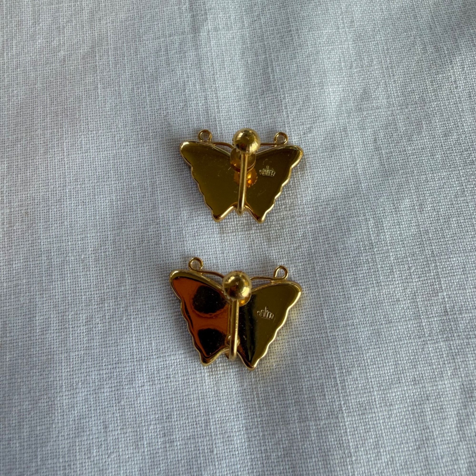Vintage Vintage Amita Japan Damascene Iris Butterfly Screw-Back Earr Size ONE SIZE - 5 Thumbnail