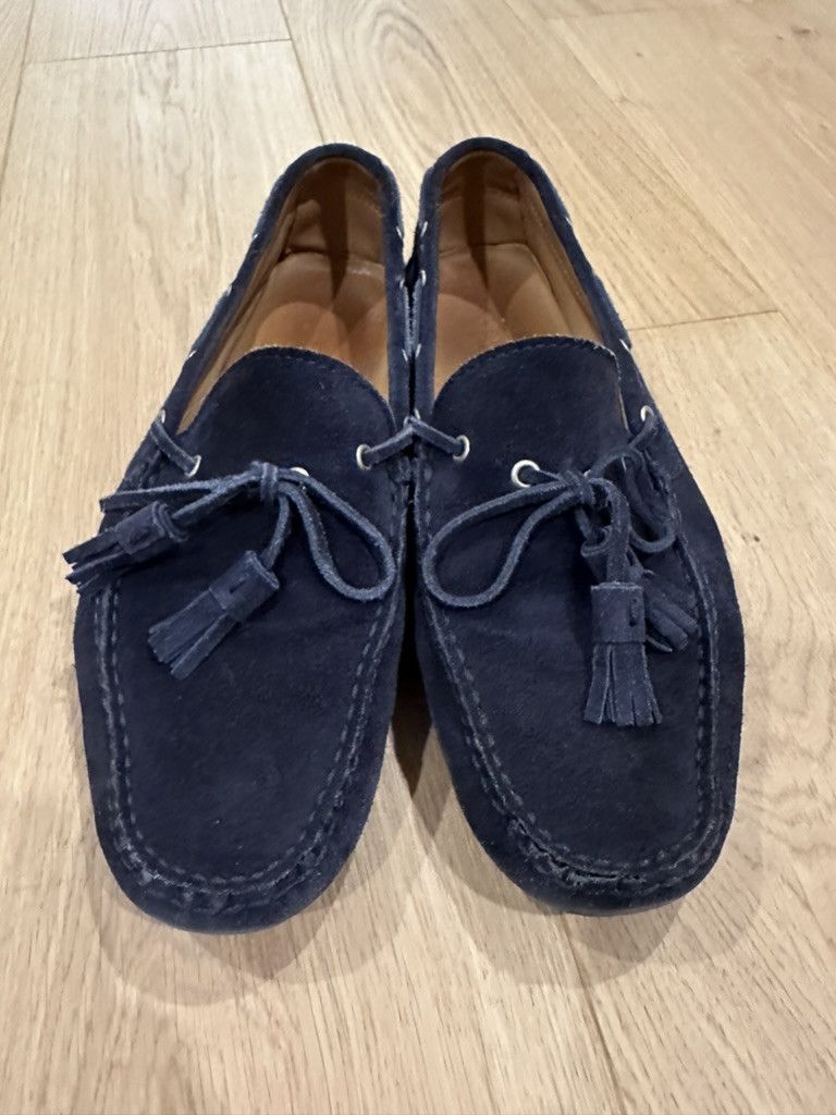 Ralph Lauren Purple Label Purple Label Blue Suede Tassel Loafers Size US 9.5 / EU 42-43 - 2 Thumbnail