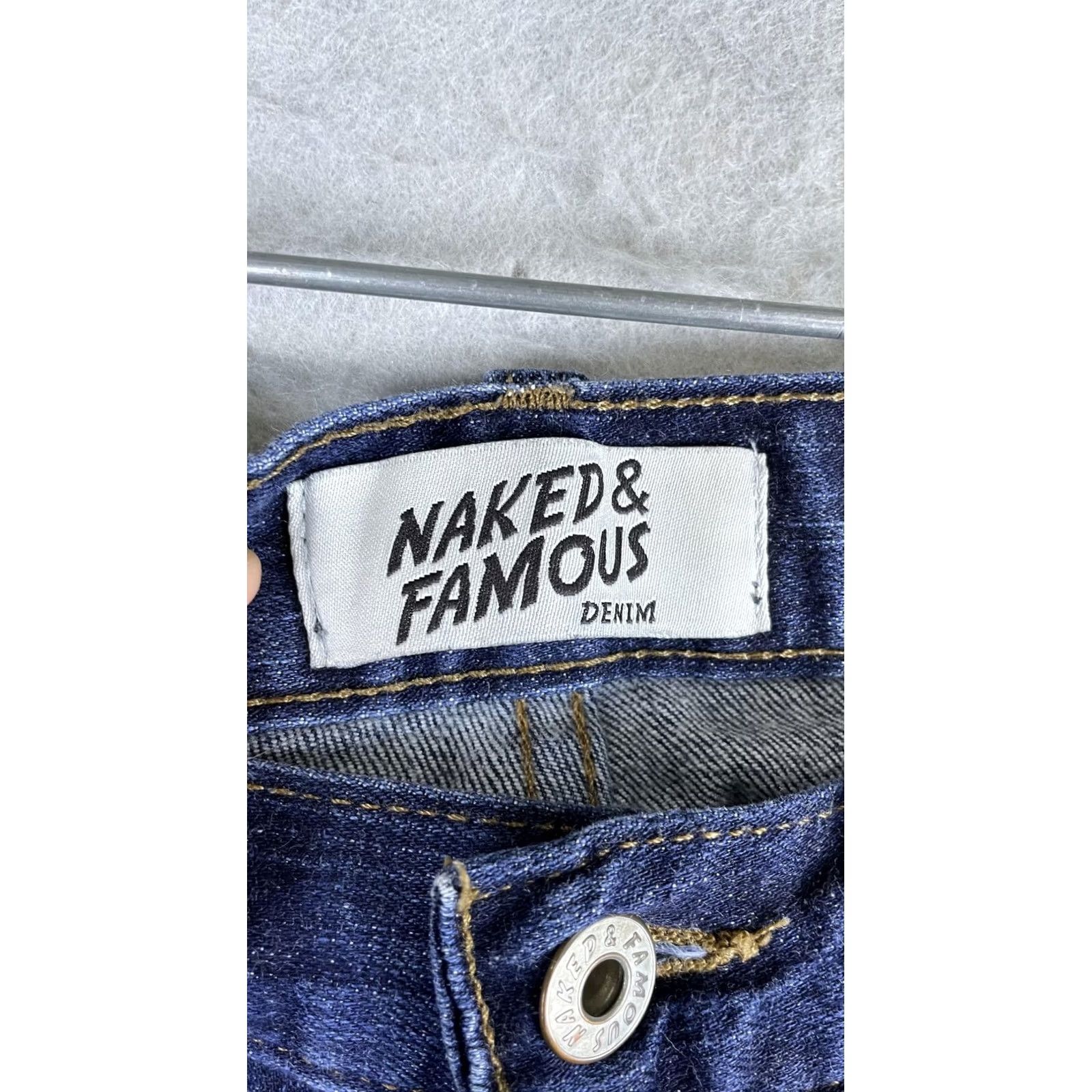 Vintage Naked & Famous Jeans Mens 30x30 Blue Dark Wash Slim Skinny Denim Pants Casual Pants Jeans Shorts Not Applicable Size US 30 / EU 46 - 2 Thumbnail