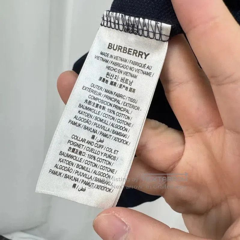 Burberry Burberry Black Cotton Logo Polo Shirt. Size US S / EU 44-46 / 1 - 6 Thumbnail