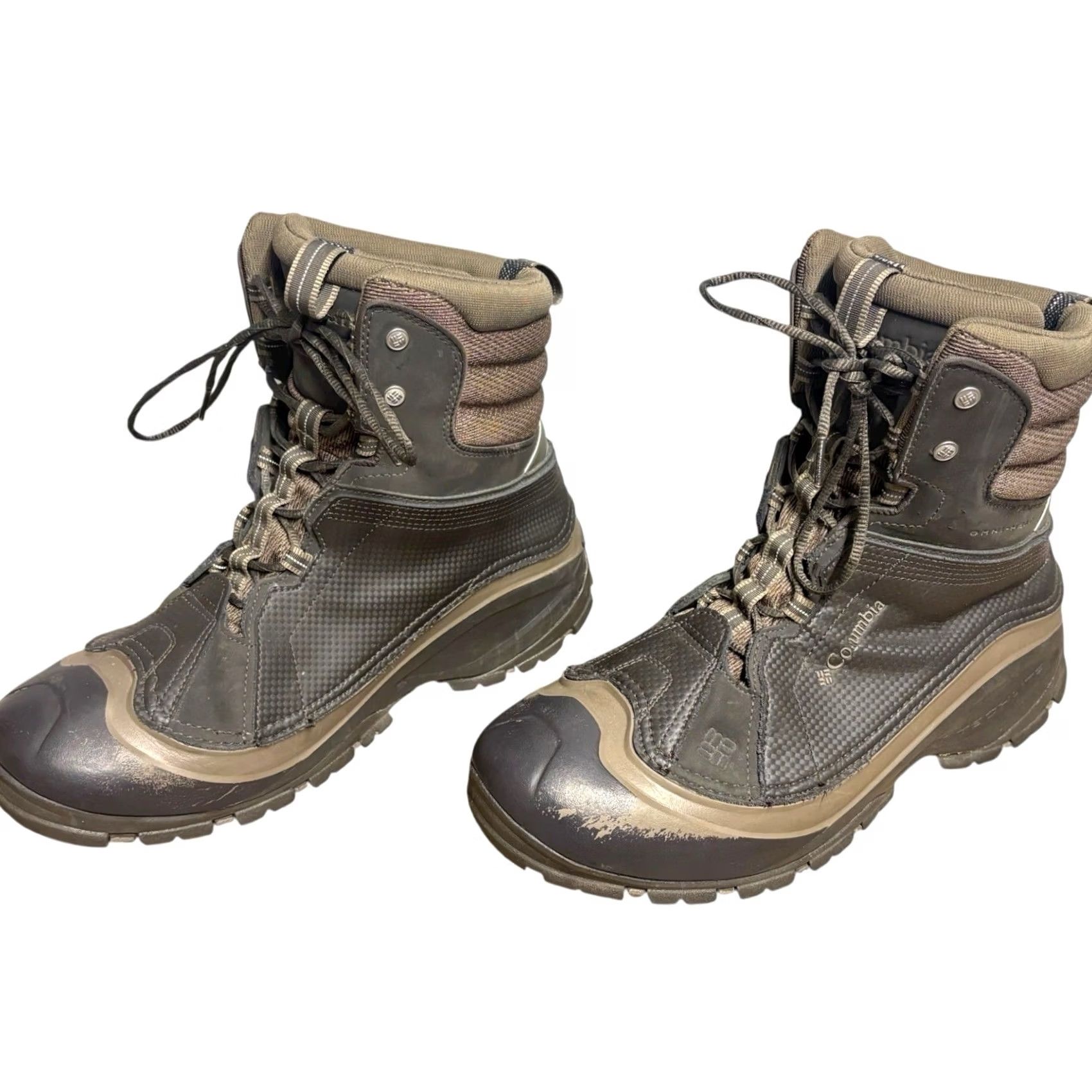 Vintage Columbia Boots Mens Water Resistant 200g insulation Winter Snow Boot Size 12 Brown Rubber Lace Up Size US 12 / EU 45 - 2 Thumbnail