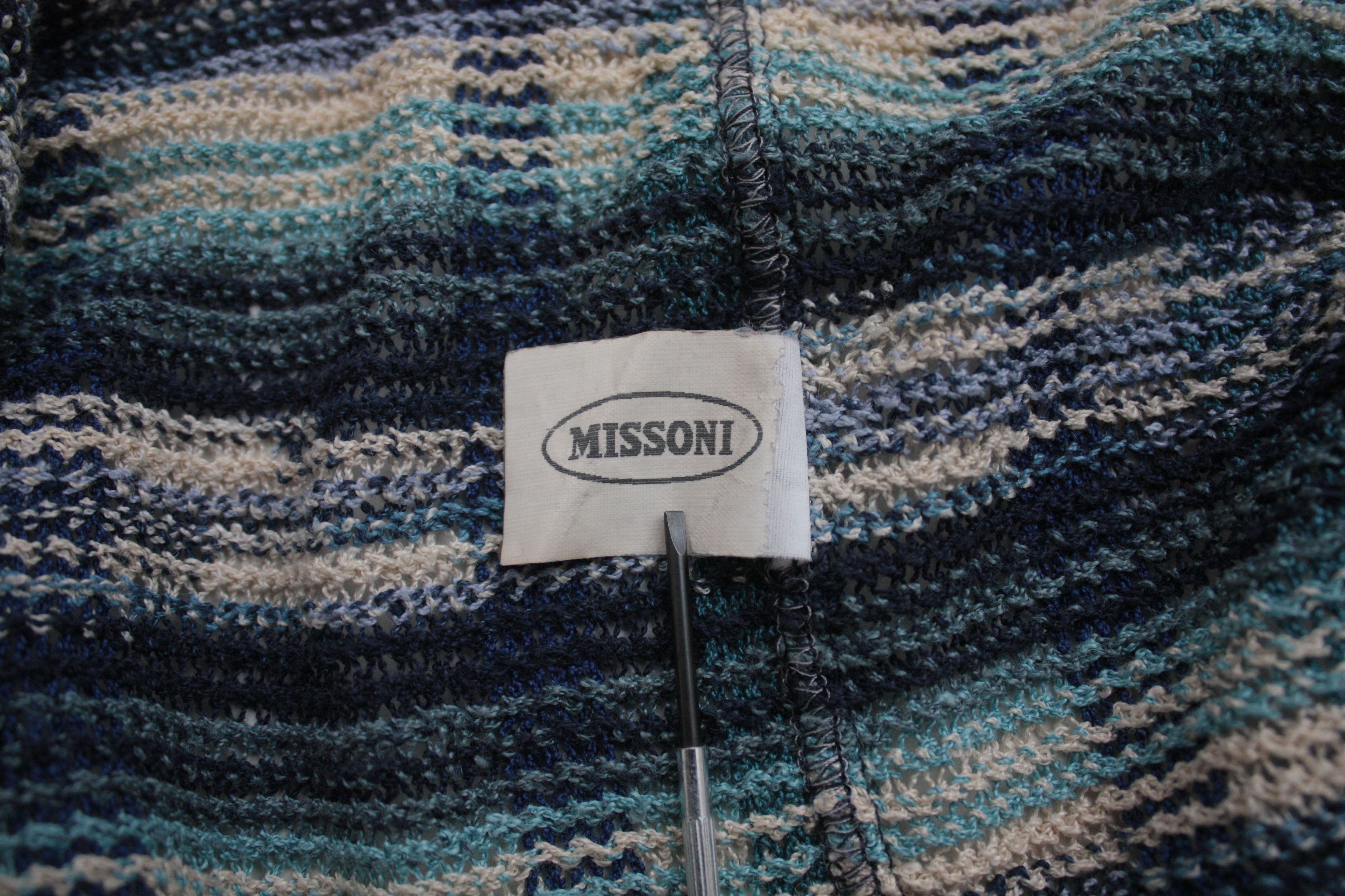 Missoni Missoni Blue Knitted Shirt Men's 48 Size US M / EU 48-50 / 2 - 6 Thumbnail