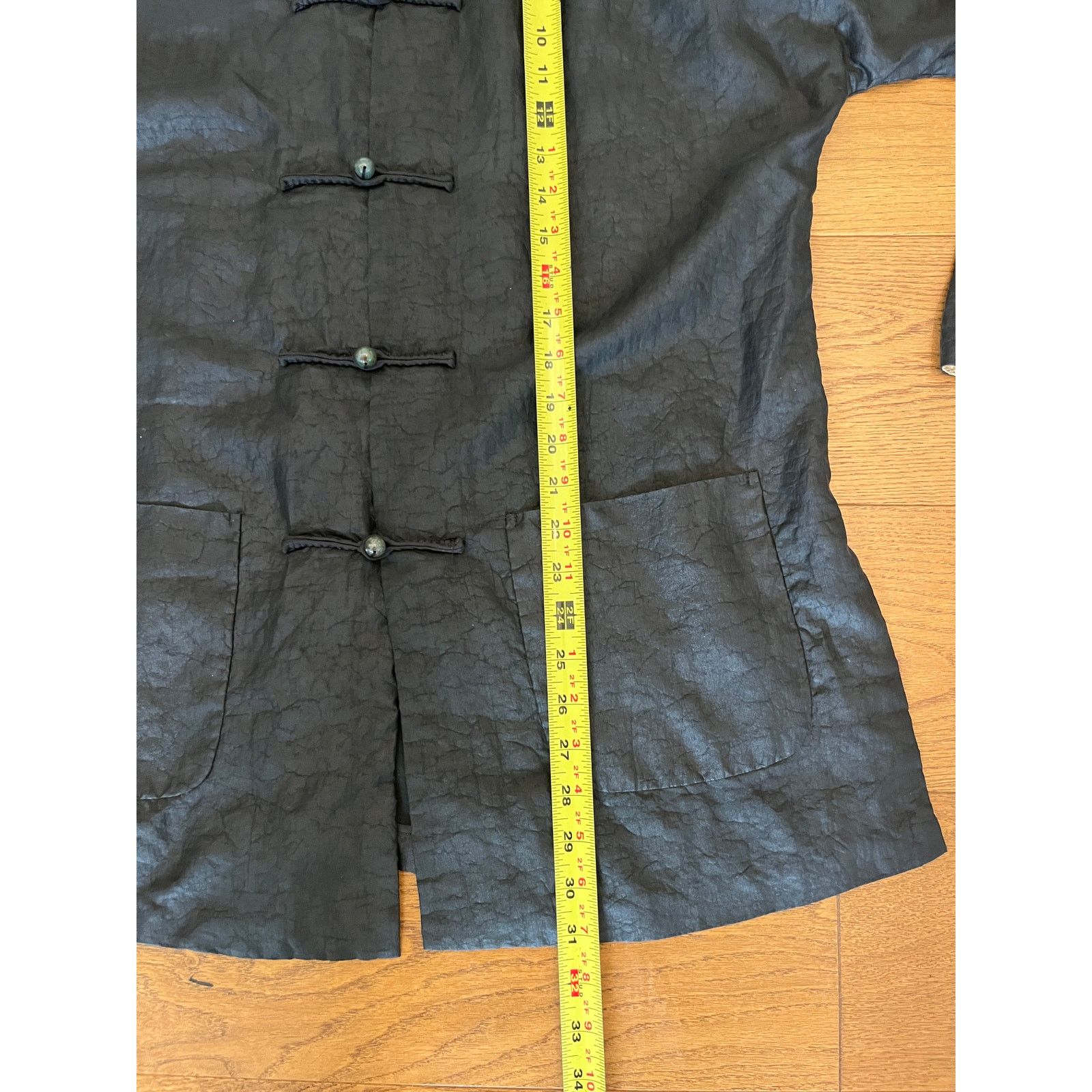 Vintage Vtg Kenki Black Textured Chinese Jacket Silk Interior S 1L Size L / US 10 / IT 46 - 8 Thumbnail