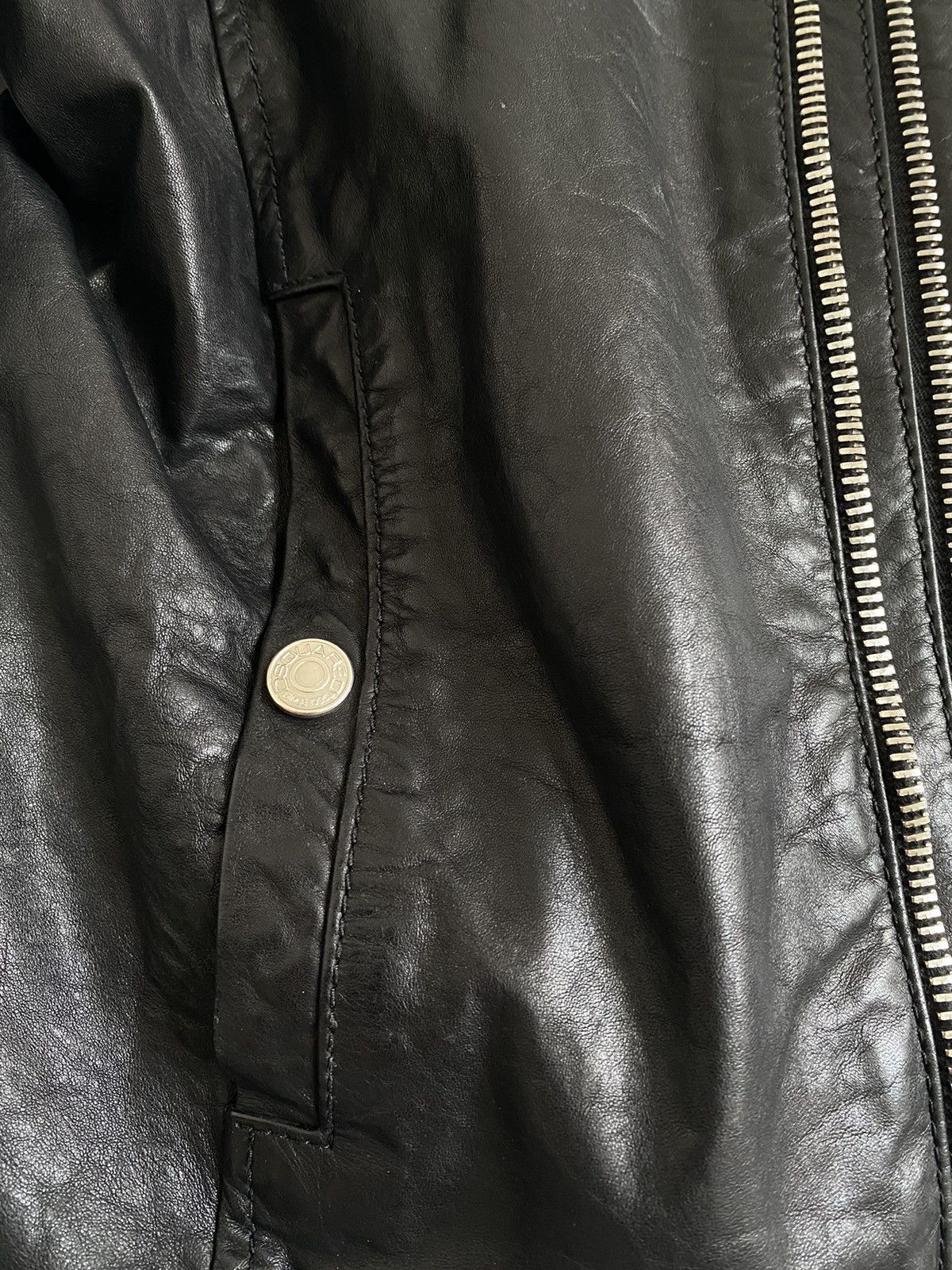 Dsquared2 Dsquared2 leather zip detail jacket Size US M / EU 48-50 / 2 - 4 Thumbnail