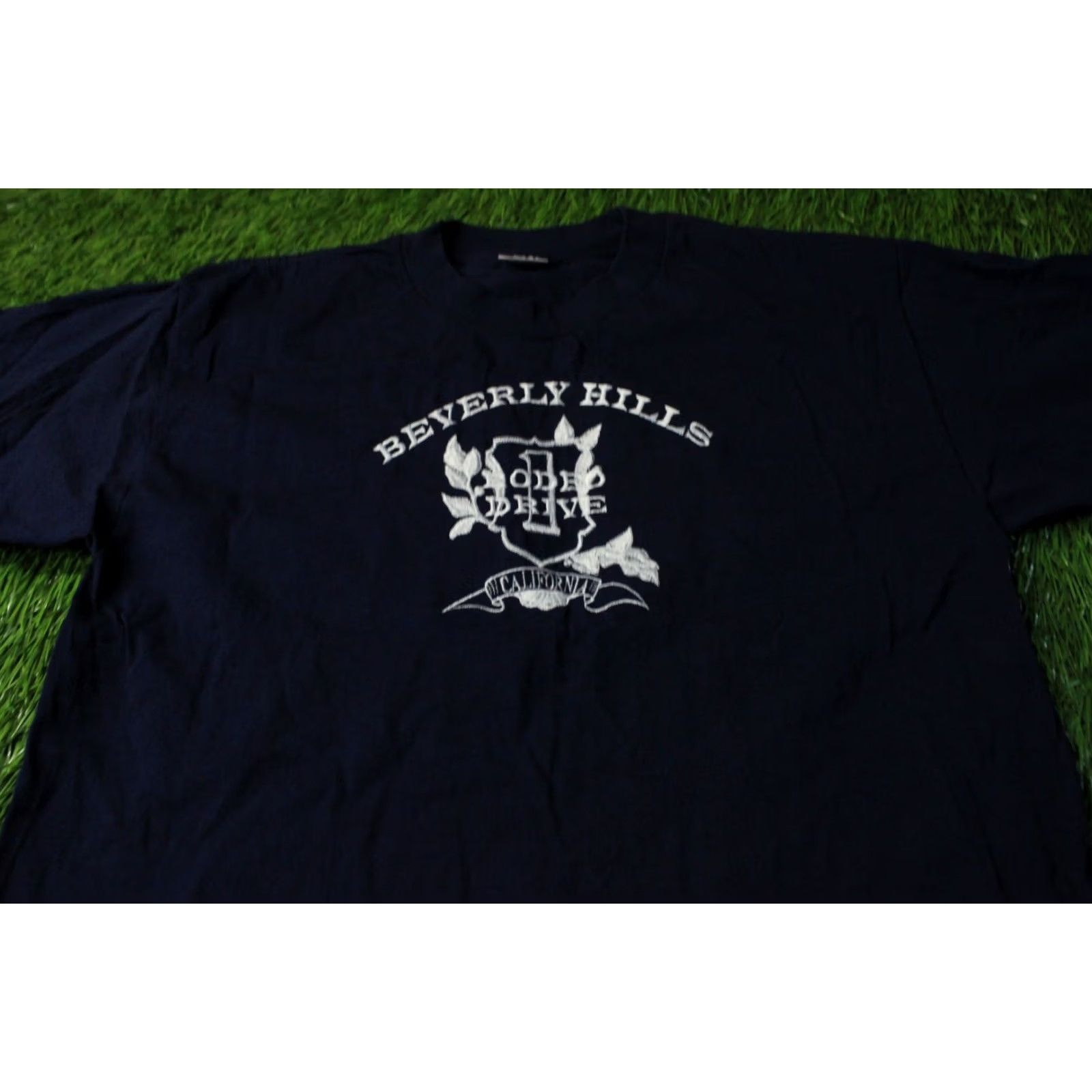 Vintage VINTAGE Murina Beverly Hills California Shirt Mens L Navy Blue 90s Printed City Size US L / EU 52-54 / 3 - 2 Thumbnail