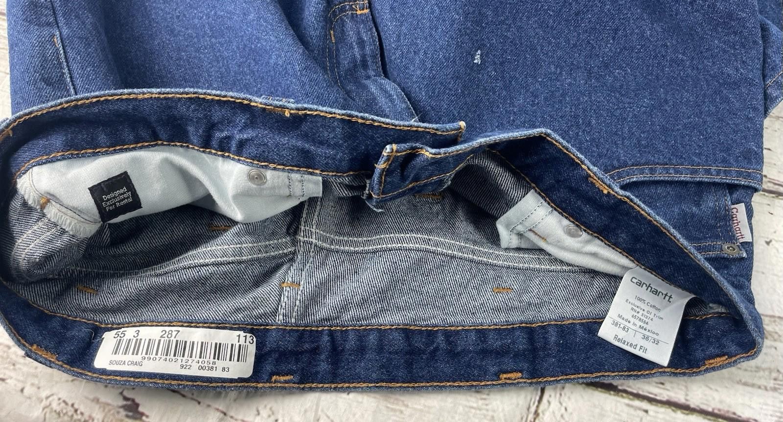Carhartt Carhatt Dark Denim Men Jeans Size 36/32 Rental Size US 36 / EU 52 - 9 Thumbnail