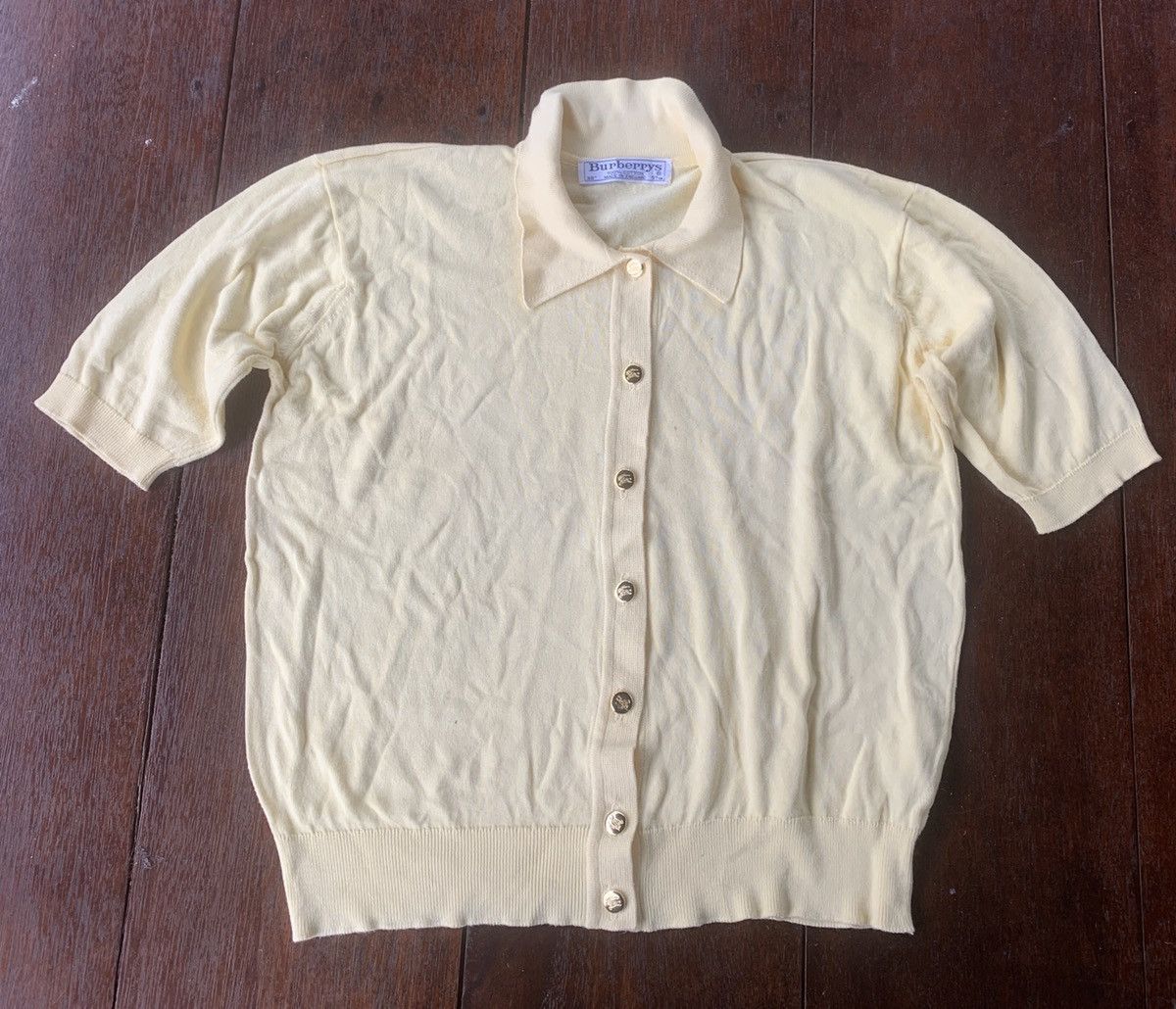 Burberry × Vintage Vintage Burberry England knitted buttons up blouse Size M / US 6-8 / IT 42-44 - 1 Thumbnail