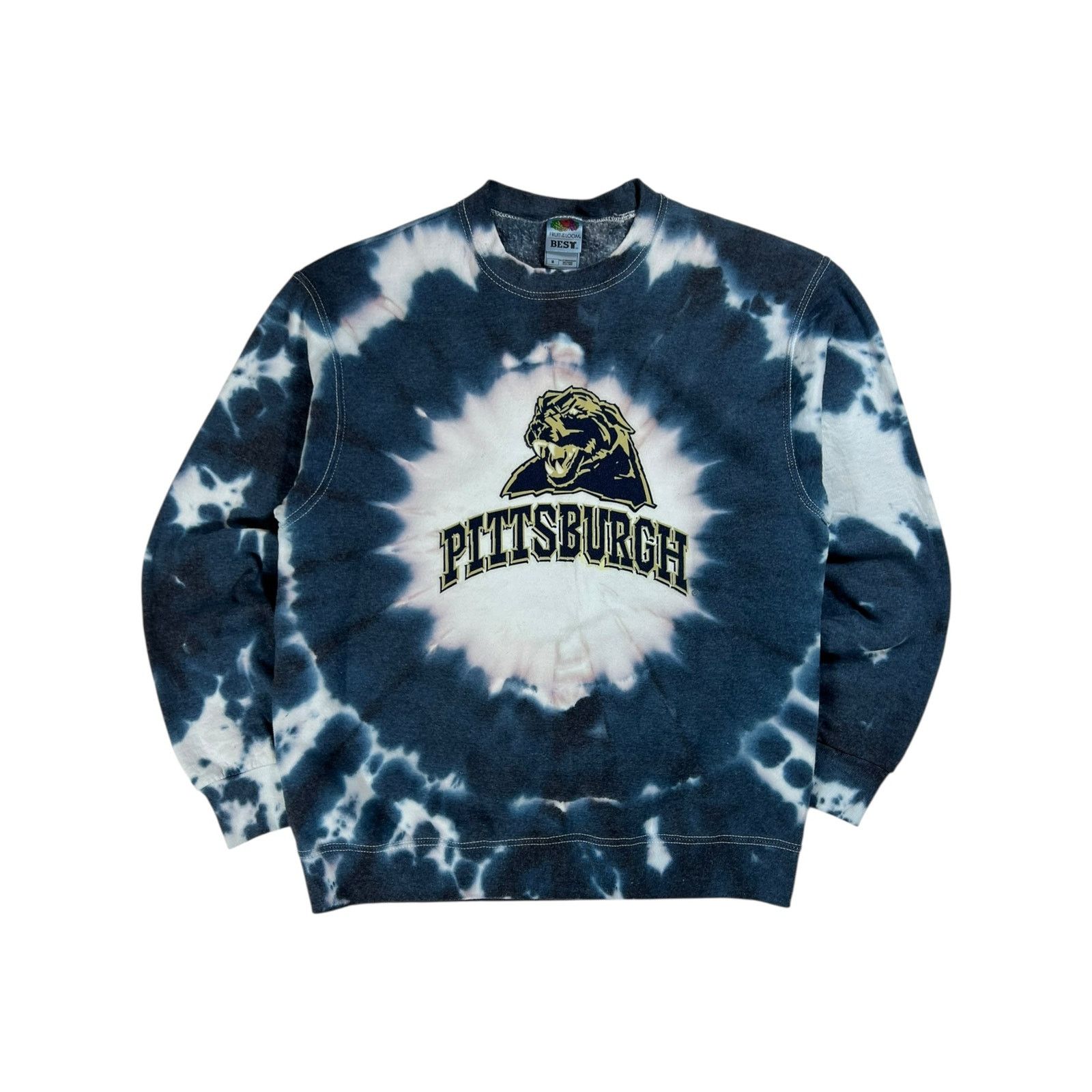 Fruit Of The Loom × Vintage Vintage Y2K Pittsburgh Pitt Panthers tie dye crewneck (M) Size US M / EU 48-50 / 2 - 1 Thumbnail