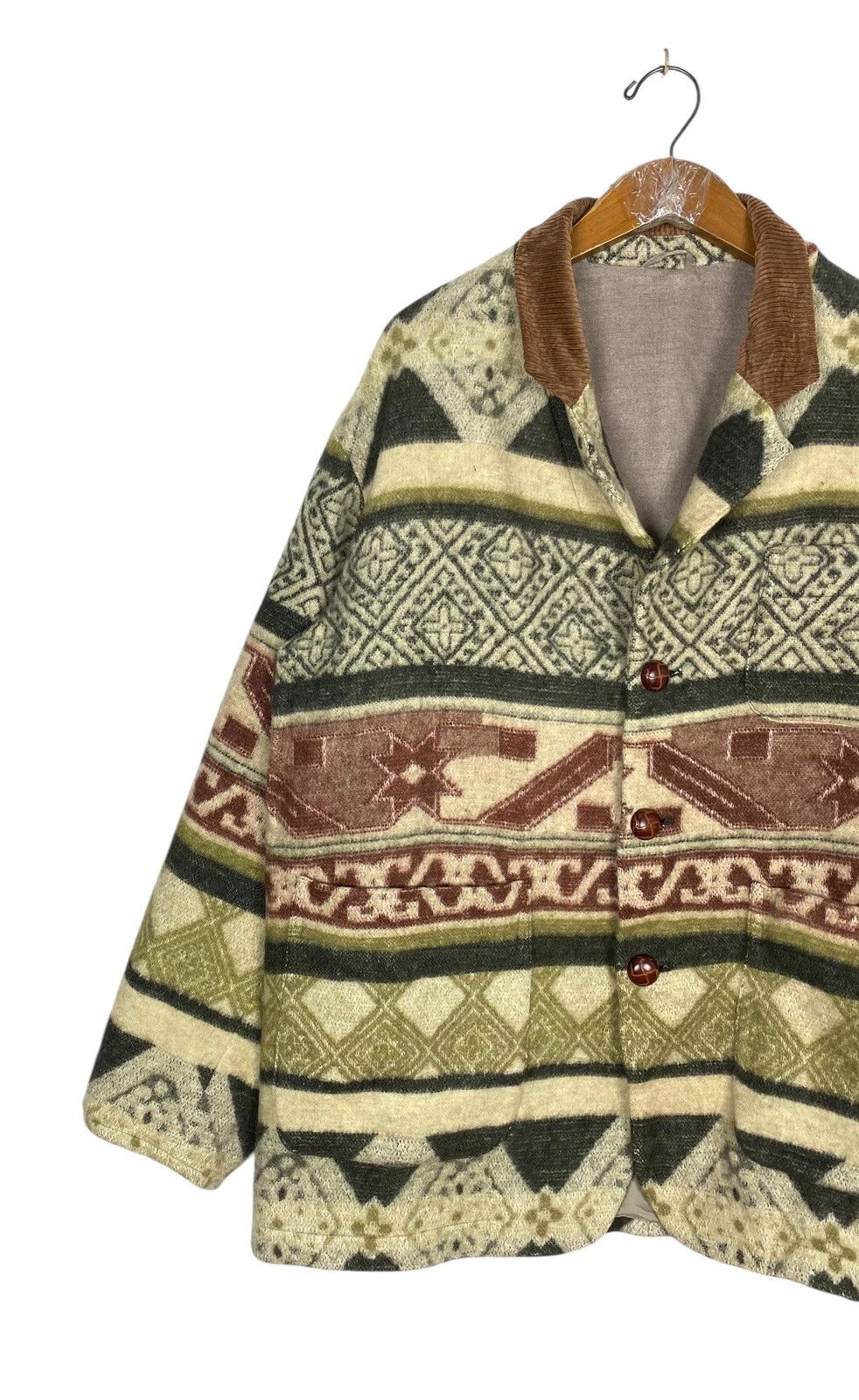 Japanese Brand Rare‼️ Vintage Haag Gents Navajo Aztec Jacket Size US L / EU 52-54 / 3 - 2 Thumbnail