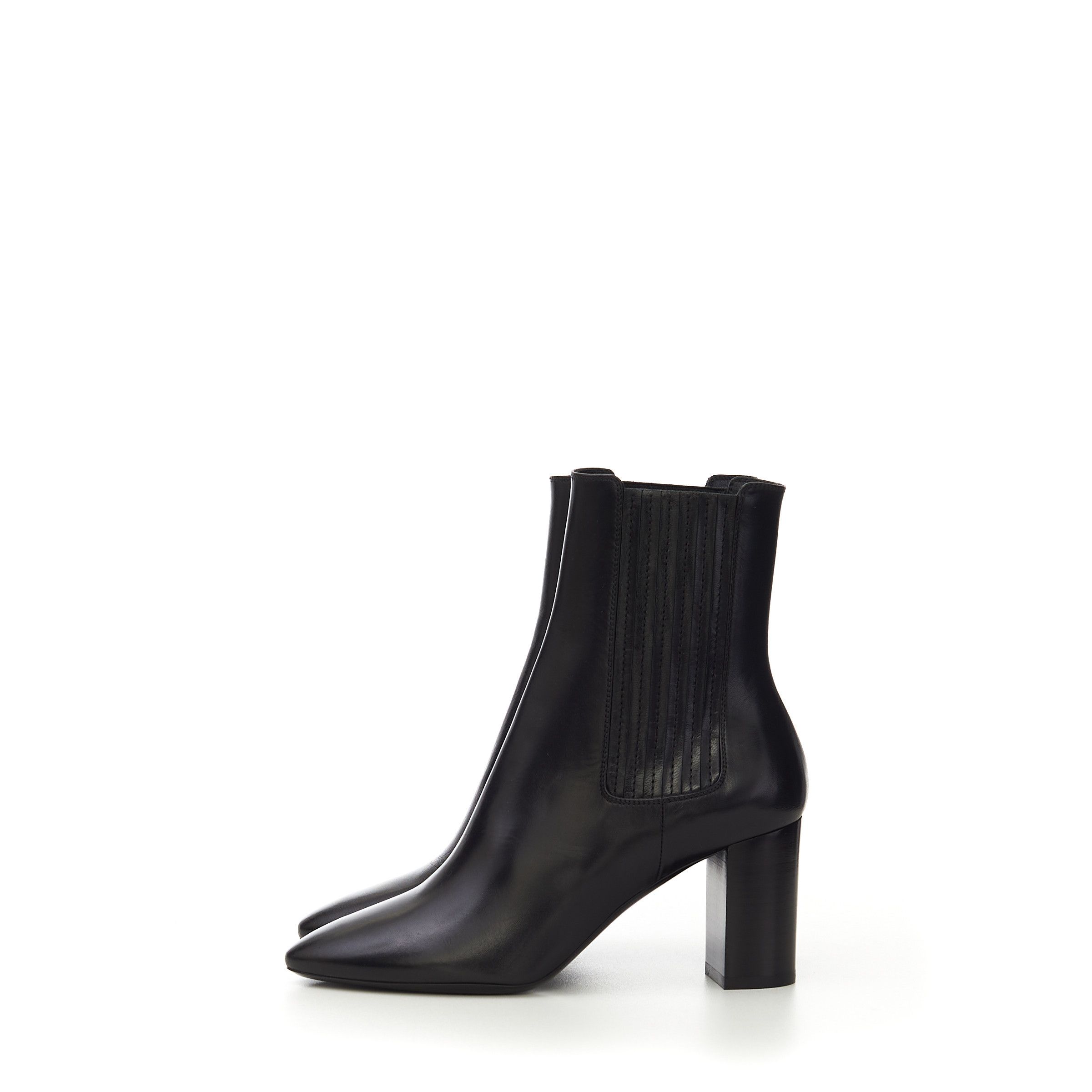 Saint Laurent Paris LOU Chelsea Boots In Black Leather Size US 5 / IT 35 - 4 Thumbnail