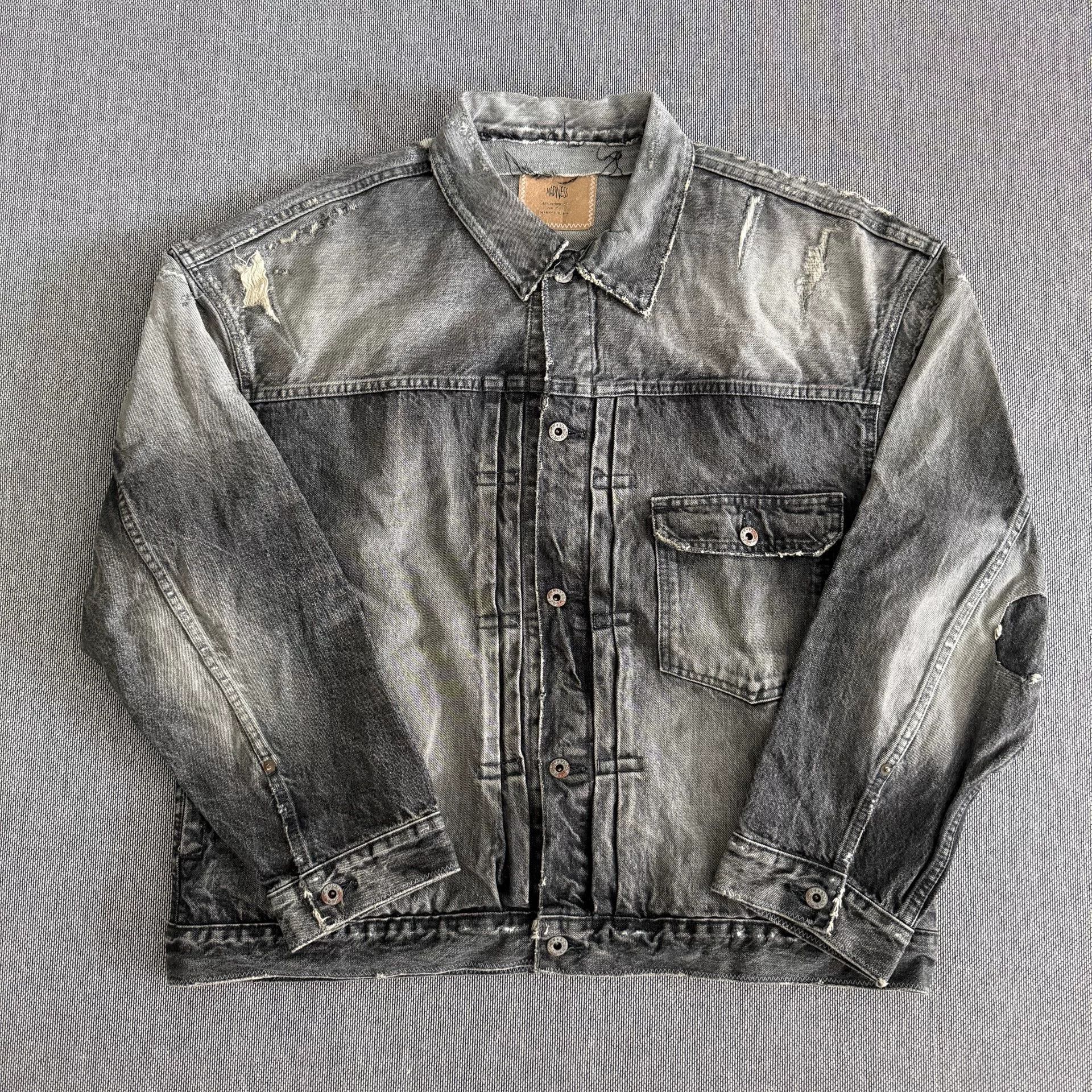 Madness madness 23aw black denim jacket Size US XL / EU 56 / 4 - 1 Thumbnail