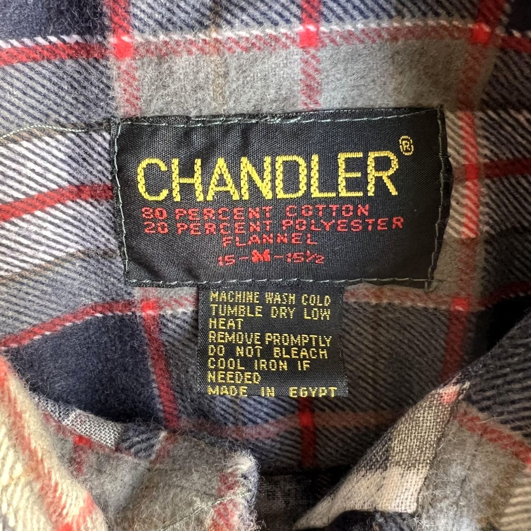 Wandler Chandler Flannel Shirt Mens M Blue Gray Plaid Long Sleeve Button Up Casual Size US M / EU 48-50 / 2 - 2 Thumbnail
