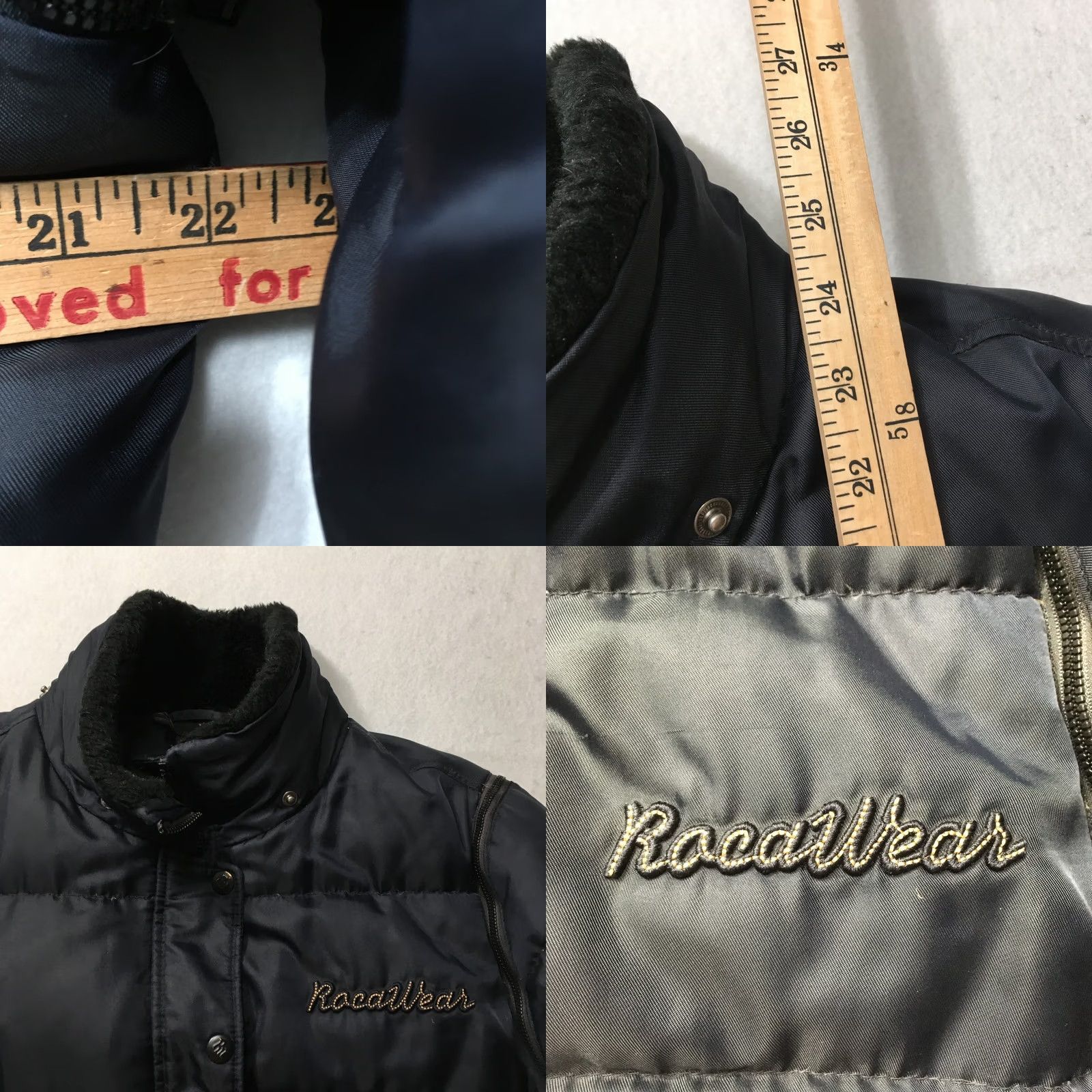 Rocawear Rocawear DARK NAVY Convertible Quilted Puffer Jacket Y2K Women's DUCK DOWN Jacket Quilted Puffer Size L / US 10 / IT 46 - 8 Thumbnail