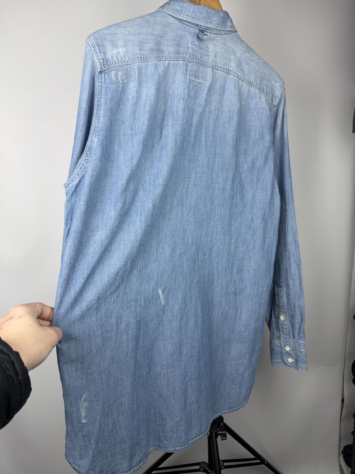 G-Star Retro 00s G-Star RAW Landon Distressed Denim Shirt L Size US L / EU 52-54 / 3 - 16 Thumbnail