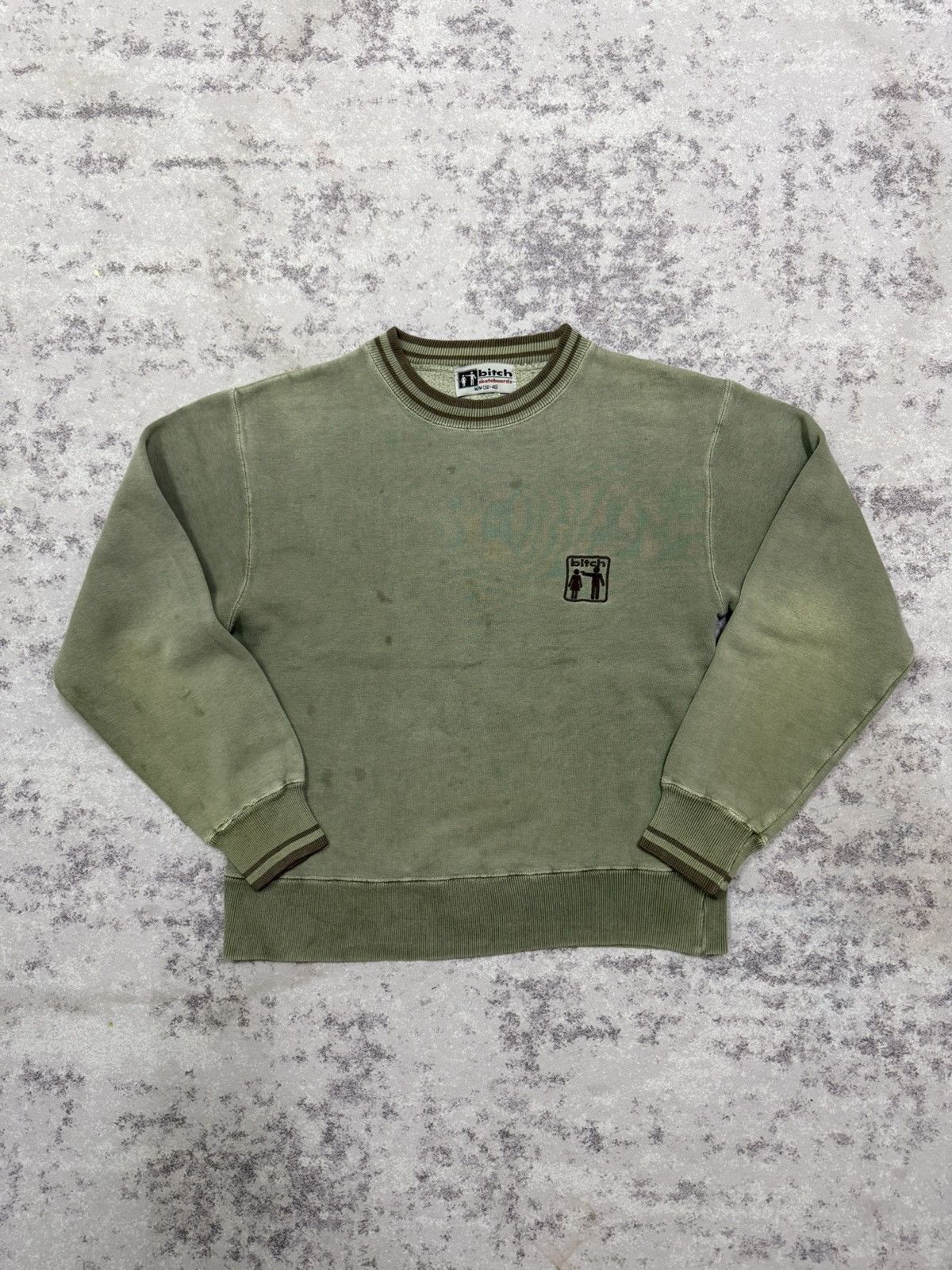 Vintage Vintage 90s Bitch Skateboard Small Logo Sweatshirt Size US XS / EU 42 / 0 - 3 Thumbnail