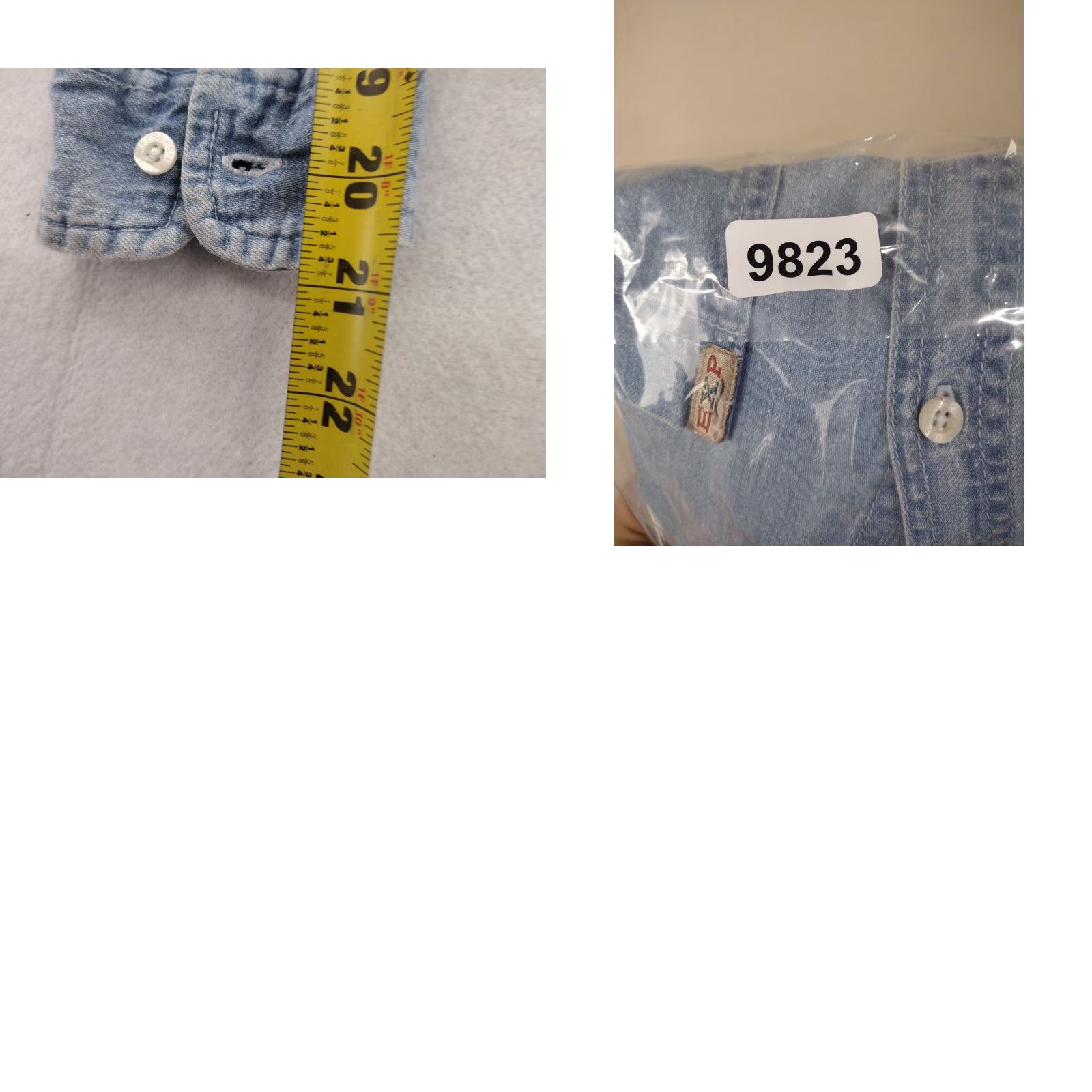 Denime VINTAGE EXP Jeans Denim Shirt Womens Small Long Sleeve Button Front Pockets Size S / US 4 / IT 40 - 10 Thumbnail