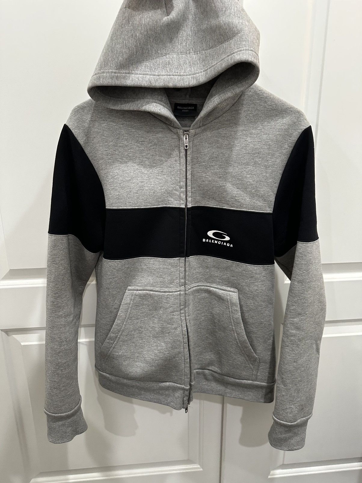 Balenciaga Balenciaga Loop Sports Icon Grey Black Zip Hoodie Size US L / EU 52-54 / 3 - 1 Thumbnail