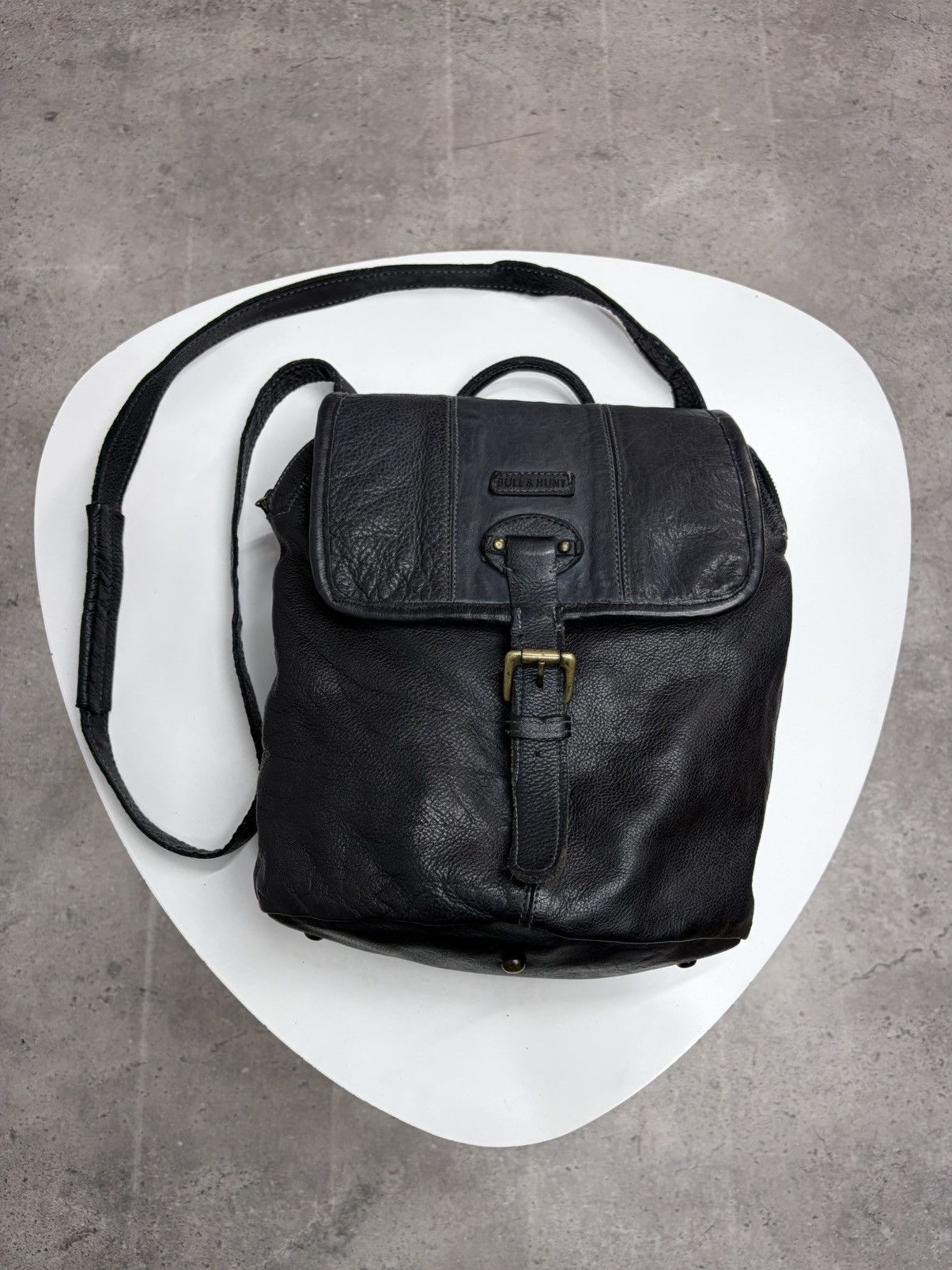 KMRii Vintage Leather Backpack Shoulder Bag 2Way Y2K Distressed Size ONE SIZE - 2 Thumbnail