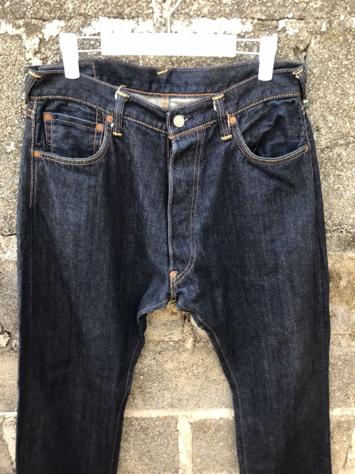 Evisu 🔥Rare Vintage Evisu Red Daicock Selvedge loose Denim-W 33 Size US 33 - 3 Thumbnail